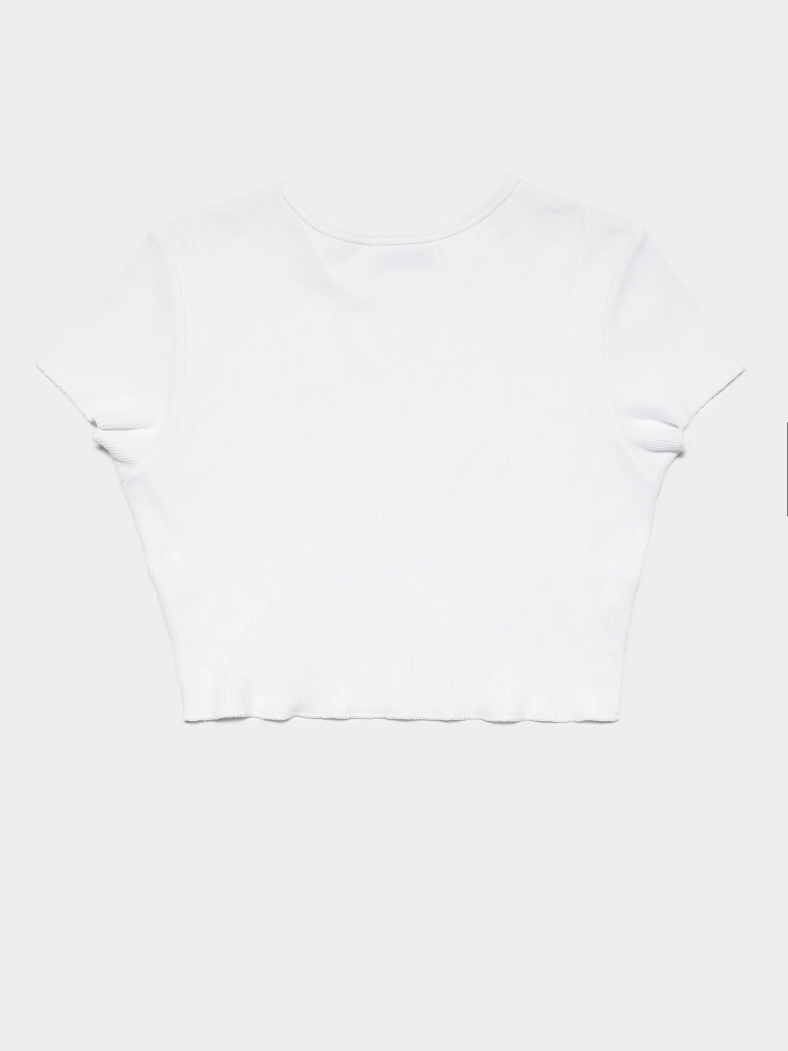 Cameron Basic Waffle Crop T-Shirt - Image 7