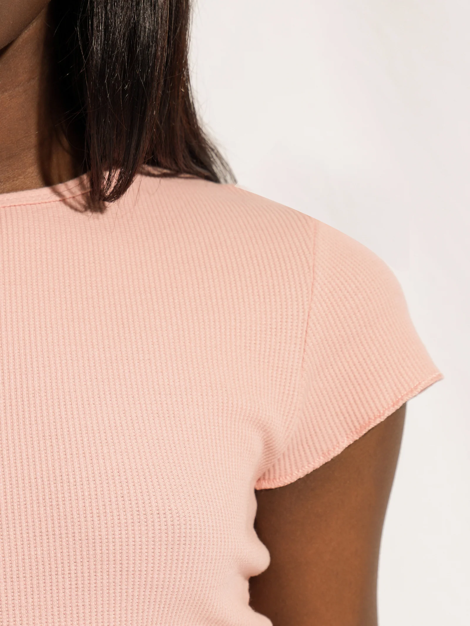 Cameron Waffle Crop T-Shirt - Image 4