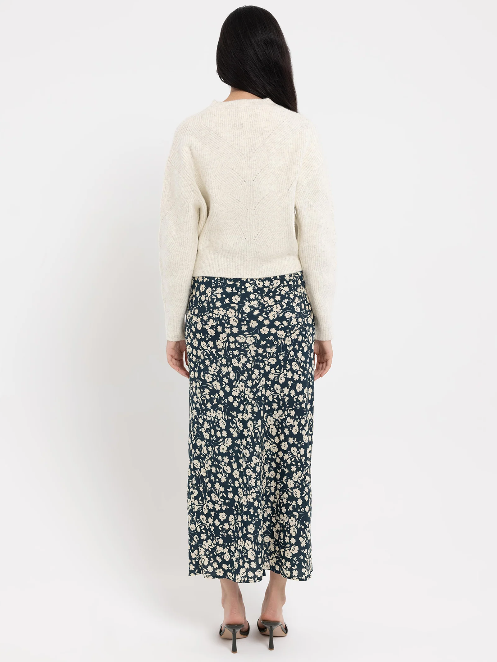 Candace Crew Neck Jumper - Off White - Image 4