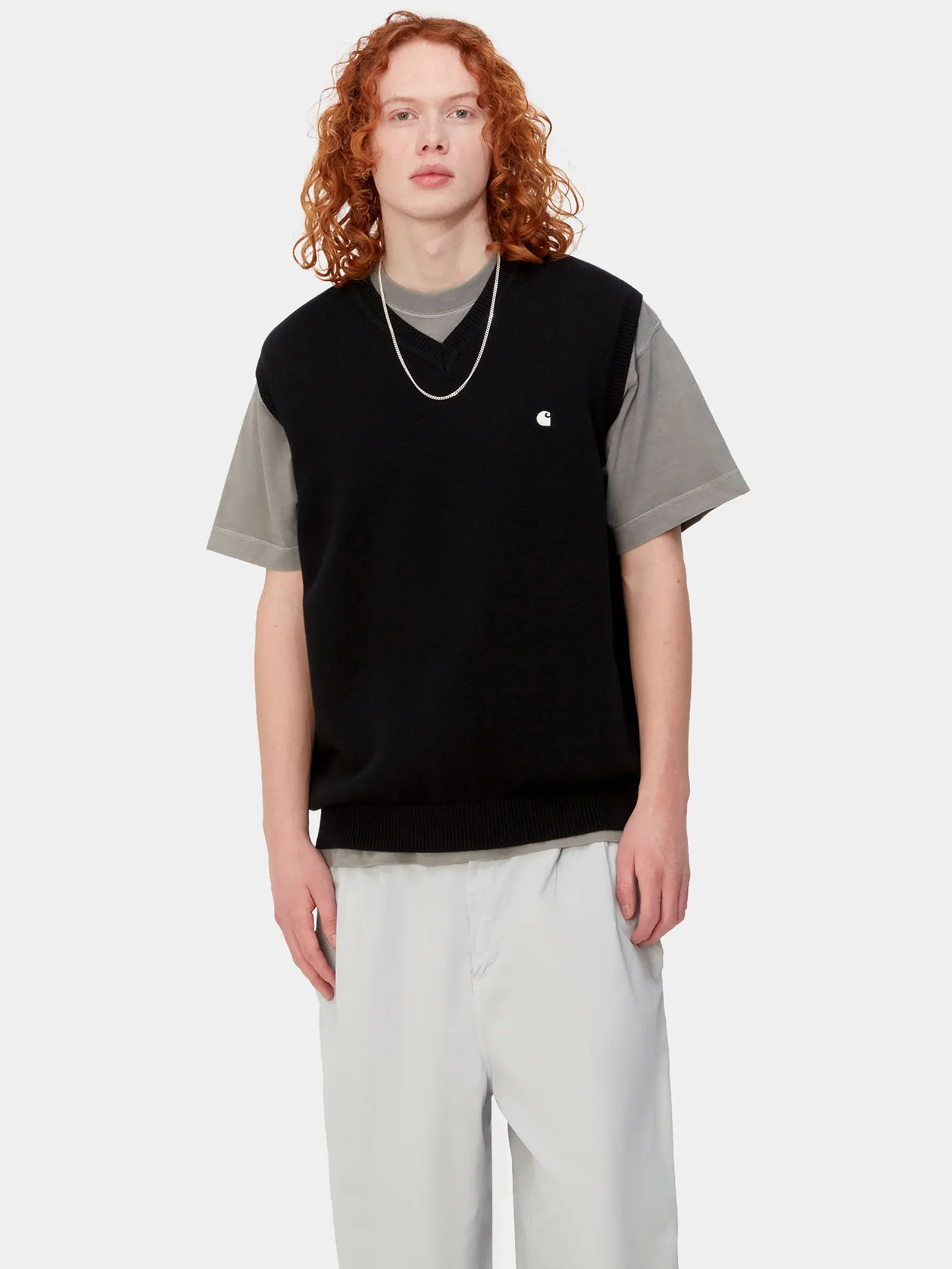 Carhartt Madison Vest Sweater - Black/Wax - Image 4