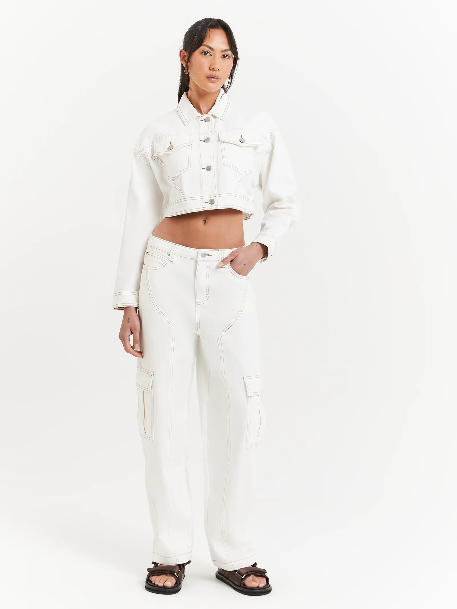 Carrie Cropped Trucker - Image 2