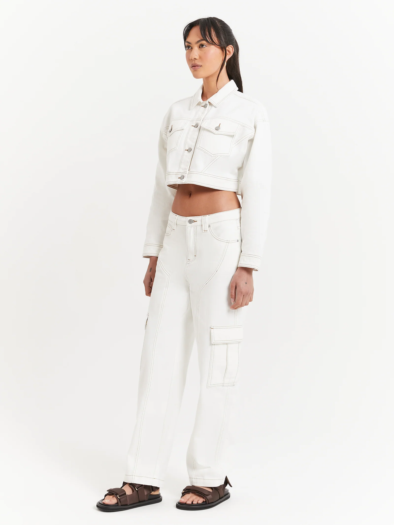 Carrie Cropped Trucker - Image 4