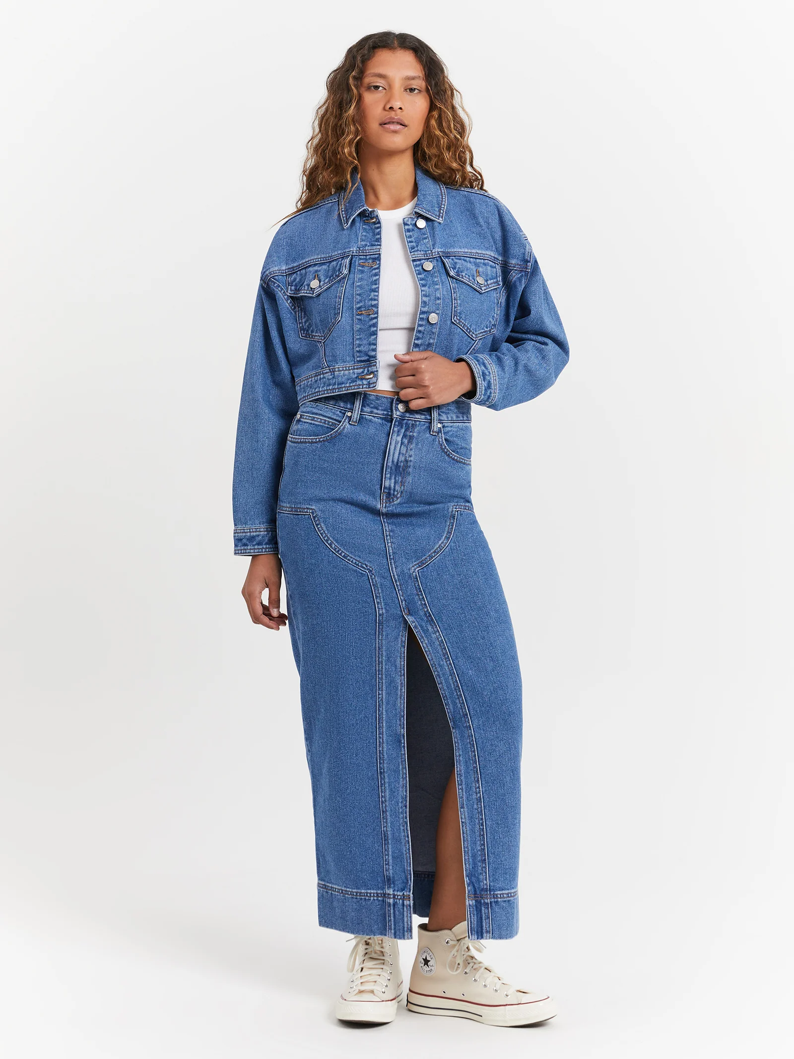 Carrie Cropped Trucker Jacket - Image 2