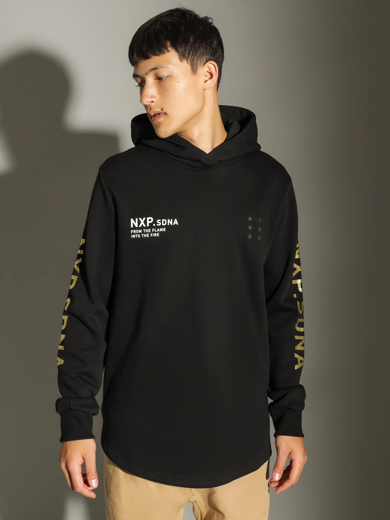 Catastrophy Hooded Dual Curved Sweater - Image 3