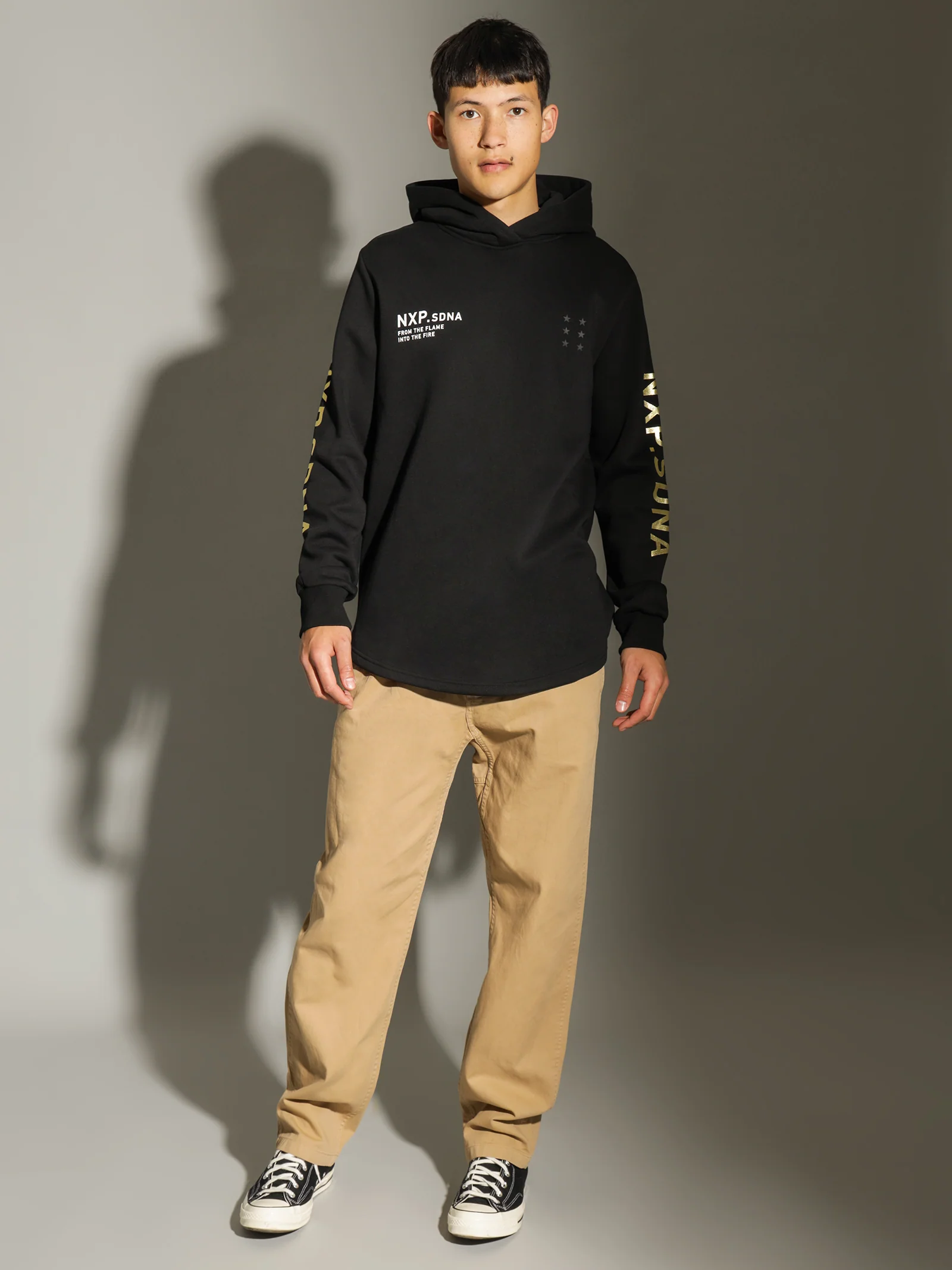 Catastrophy Hooded Dual Curved Sweater - Image 4