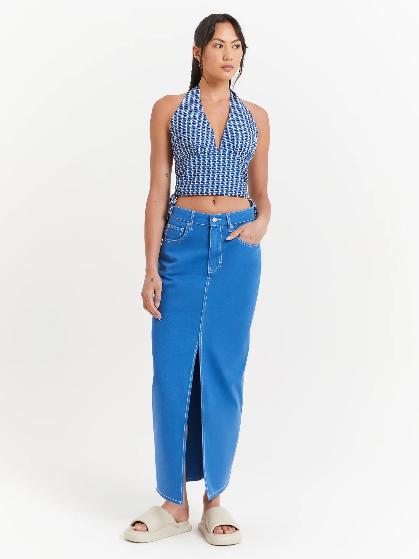 Celine Slit Maxi Skirt - Image 2