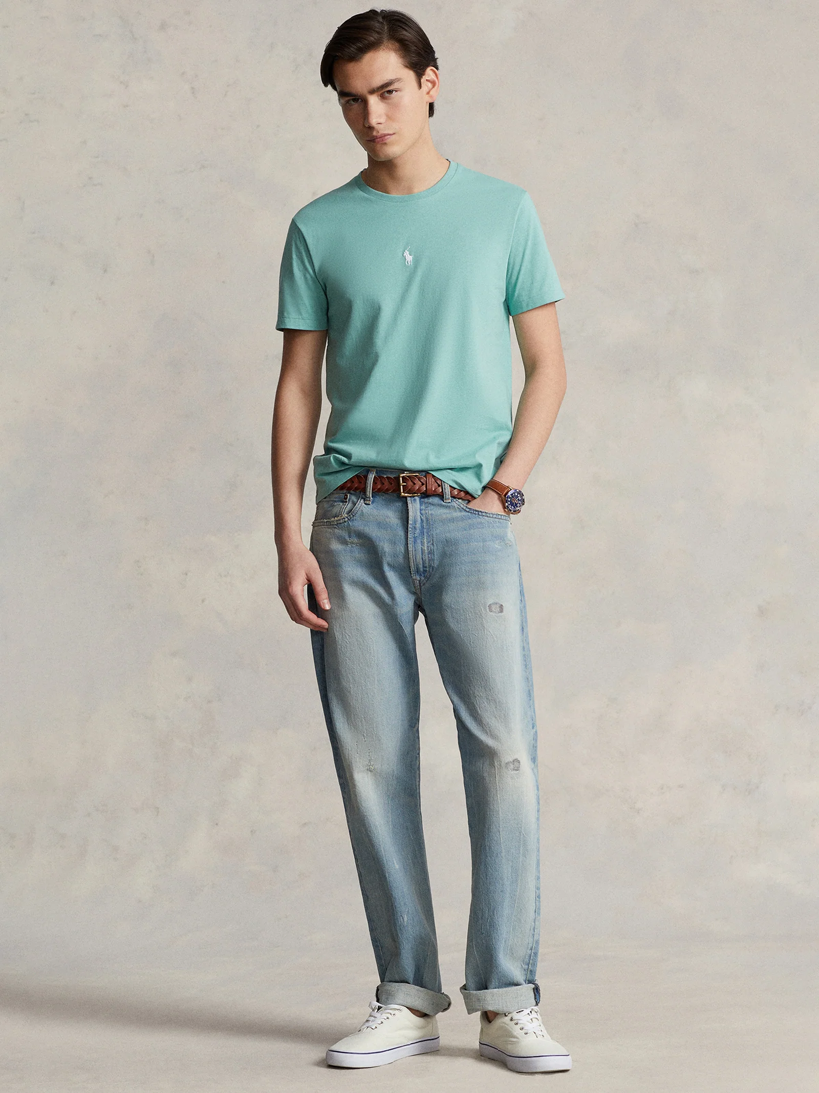 Centre Embroidered T-Shirt - Image 2