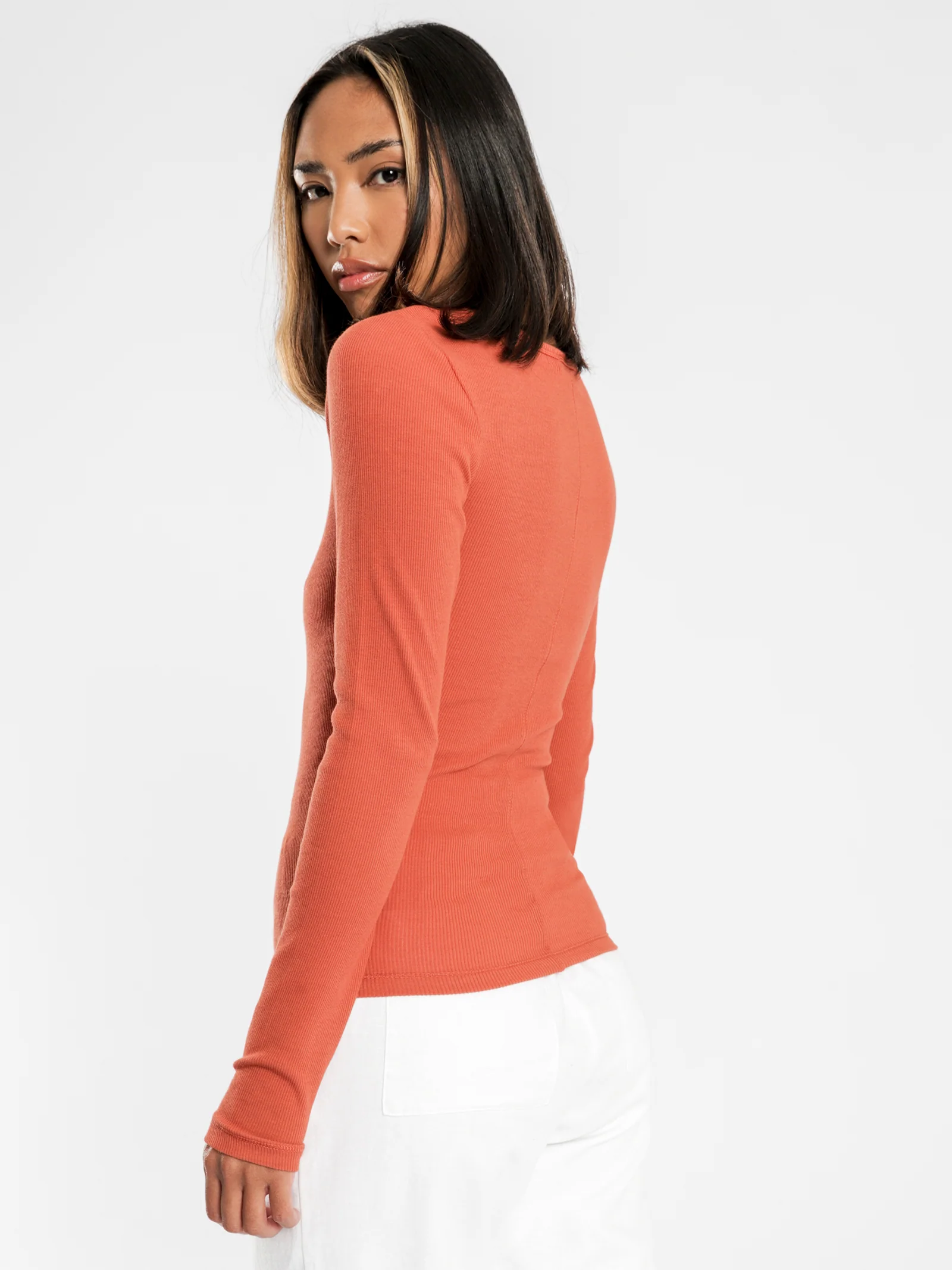Charlie Long Sleeve Rib T-Shirt - Image 7