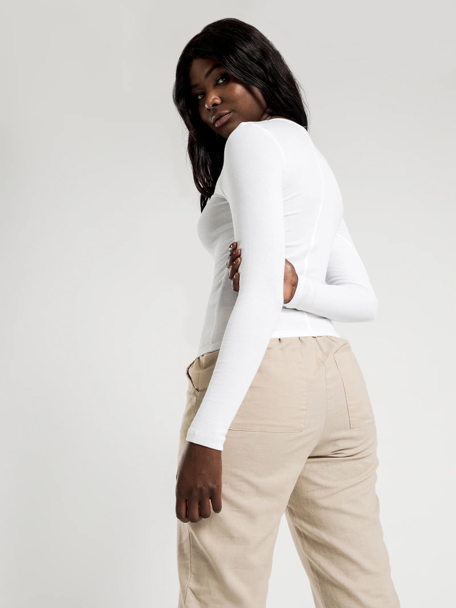 Charlie Long Sleeve Rib T-Shirt - Image 6