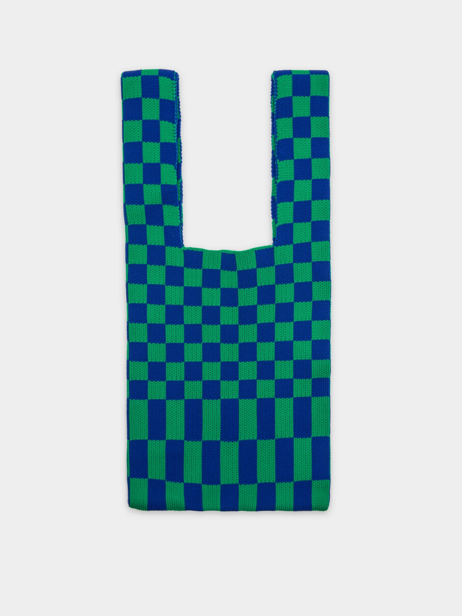 Check Knit Tote Bag - Image 4