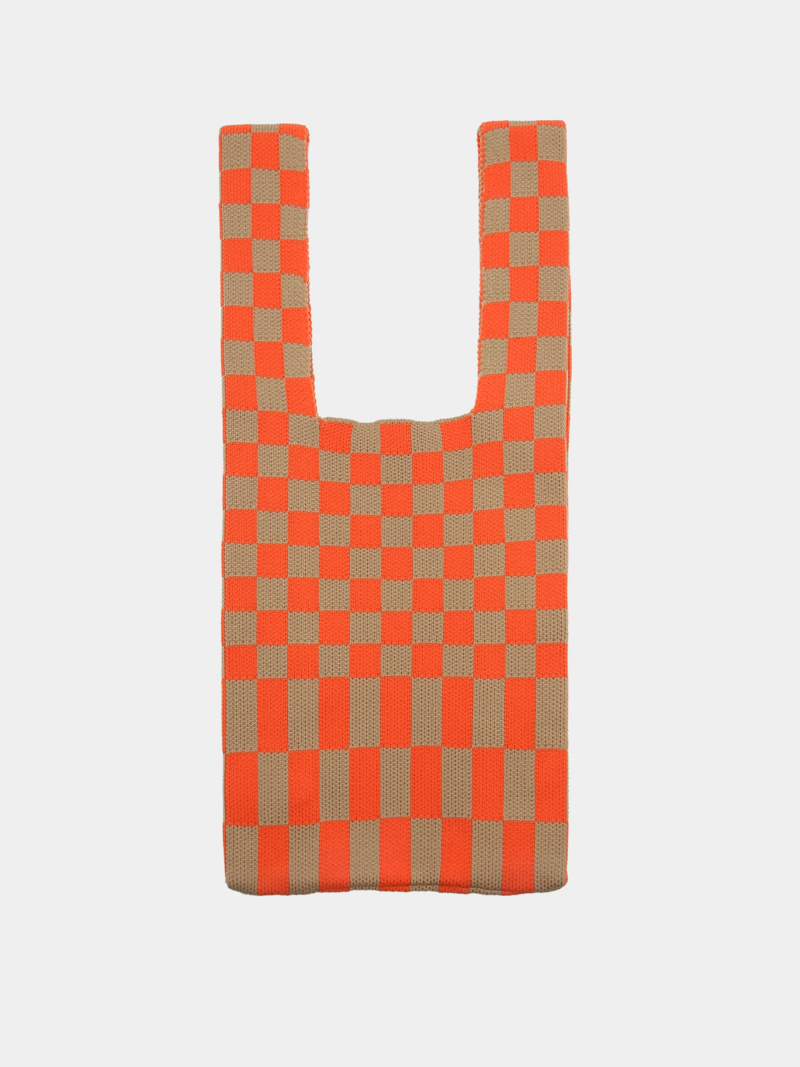 Check Knit Tote Bag - Image 3