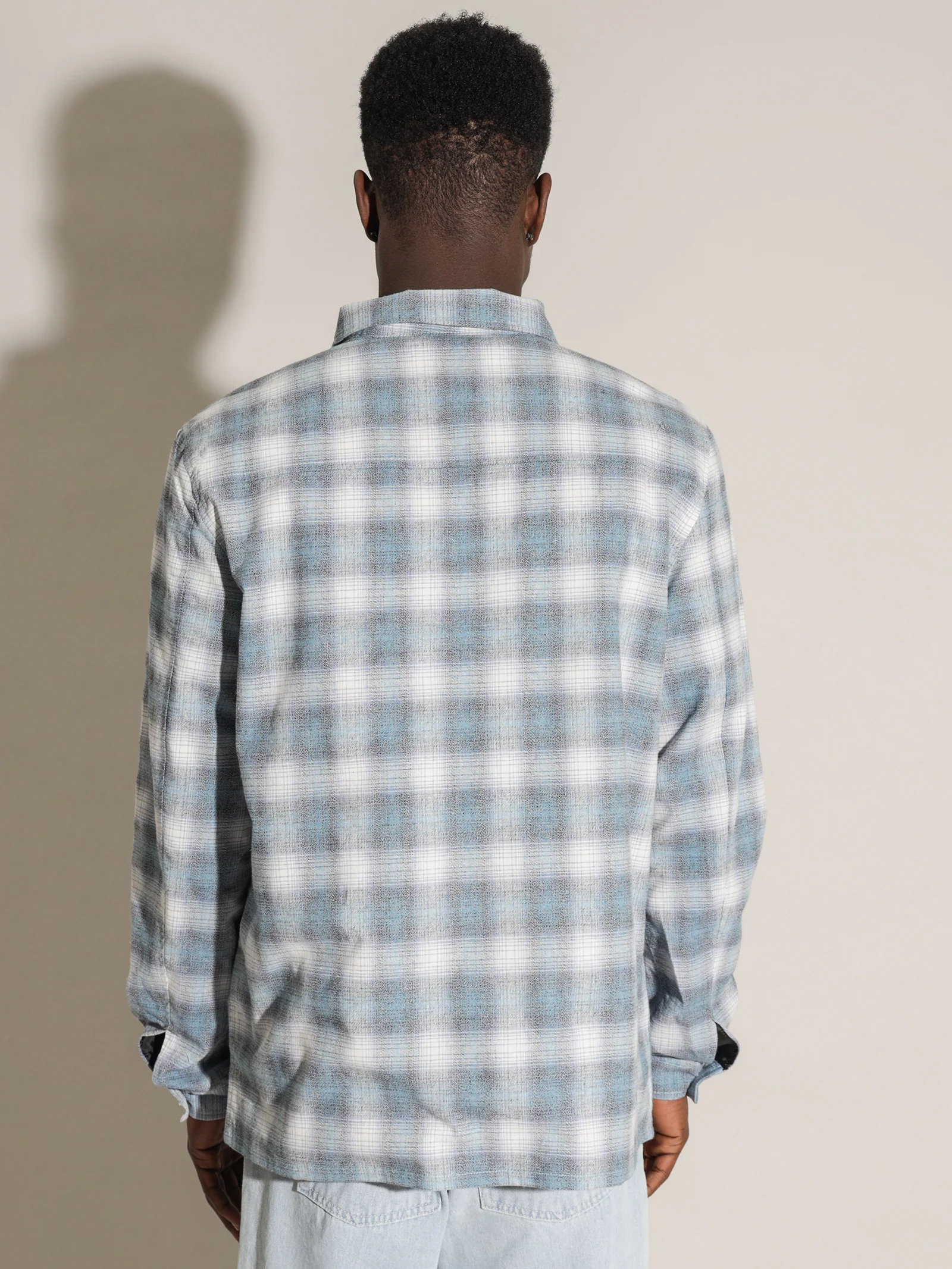 Check Long Sleeve Zip Up - Image 6