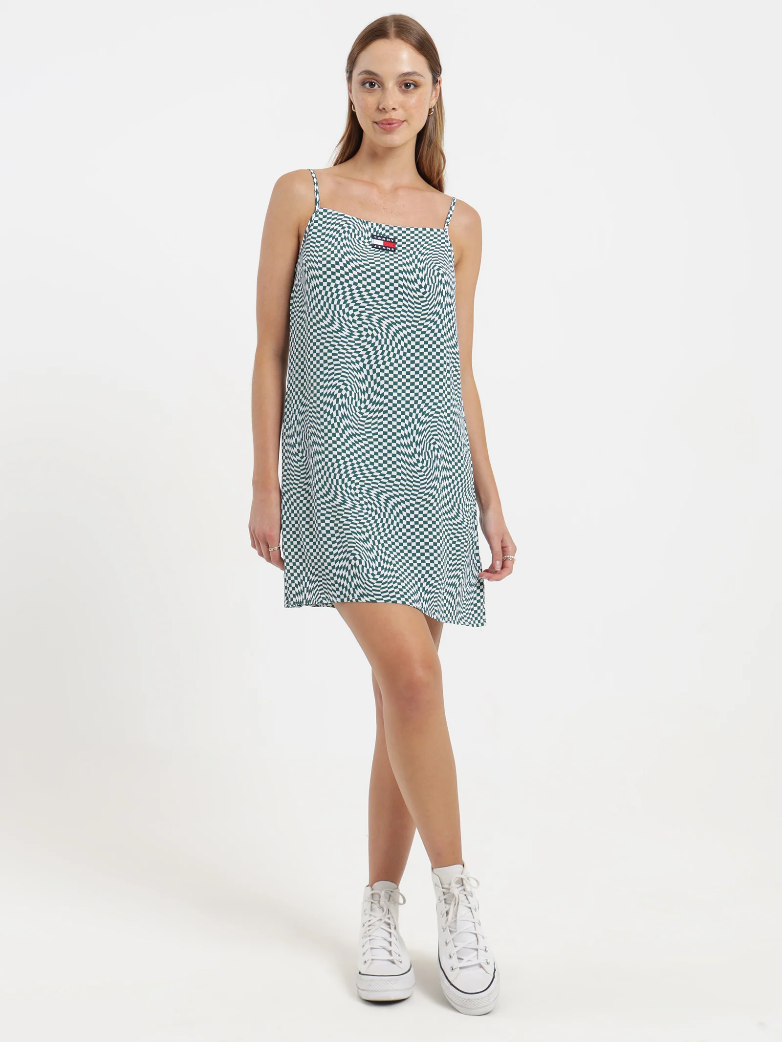 Checkerboard Mini Dress - Image 3