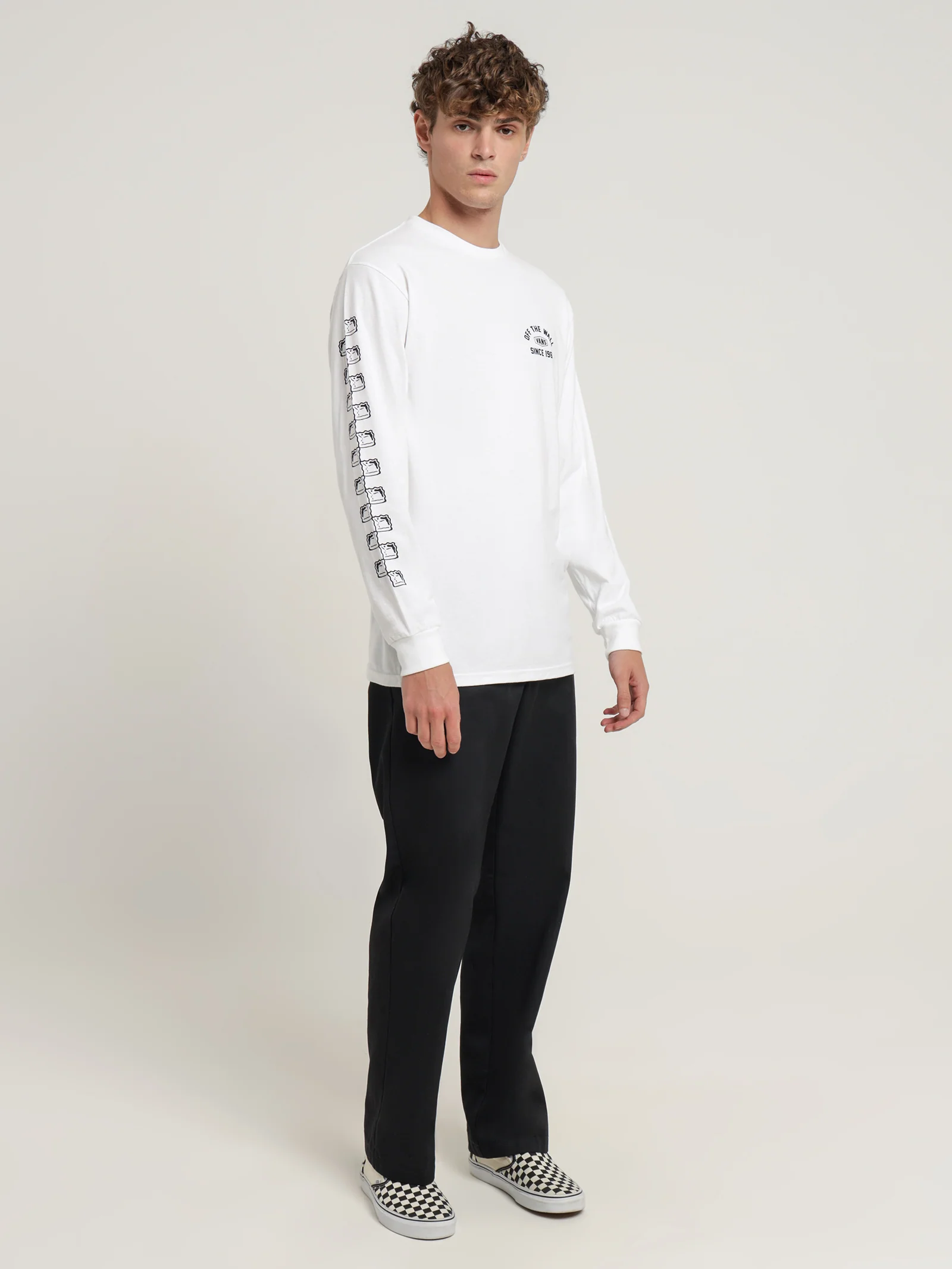 Checkerboard Research Long Sleeve T-Shirt - Image 3