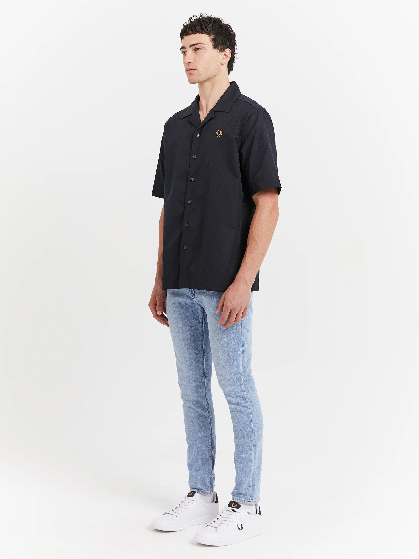 Chequerboard Revere Collar Shirt - Image 4