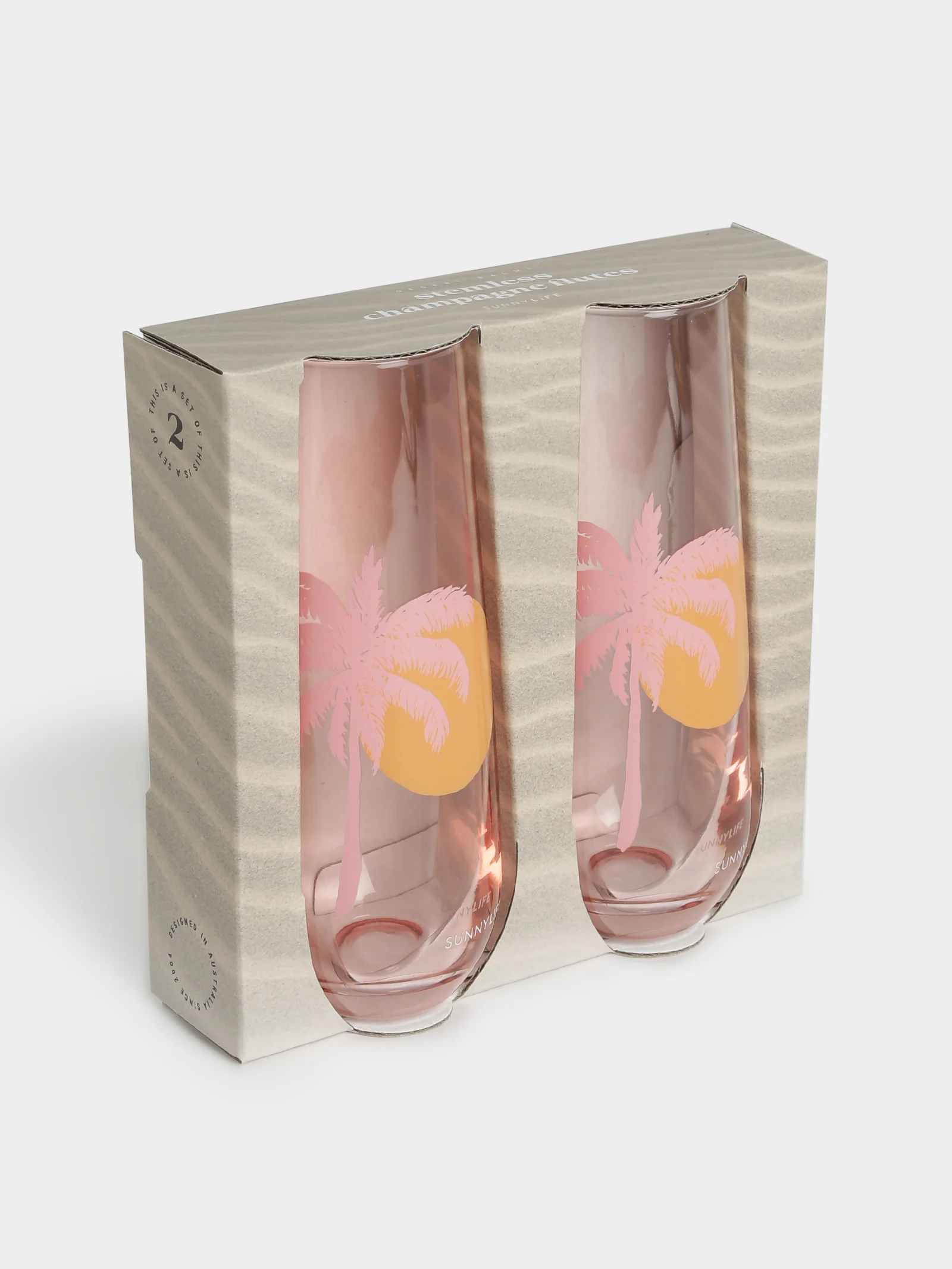 Cheers Stemless Glass Champagne Flutes - Image 2