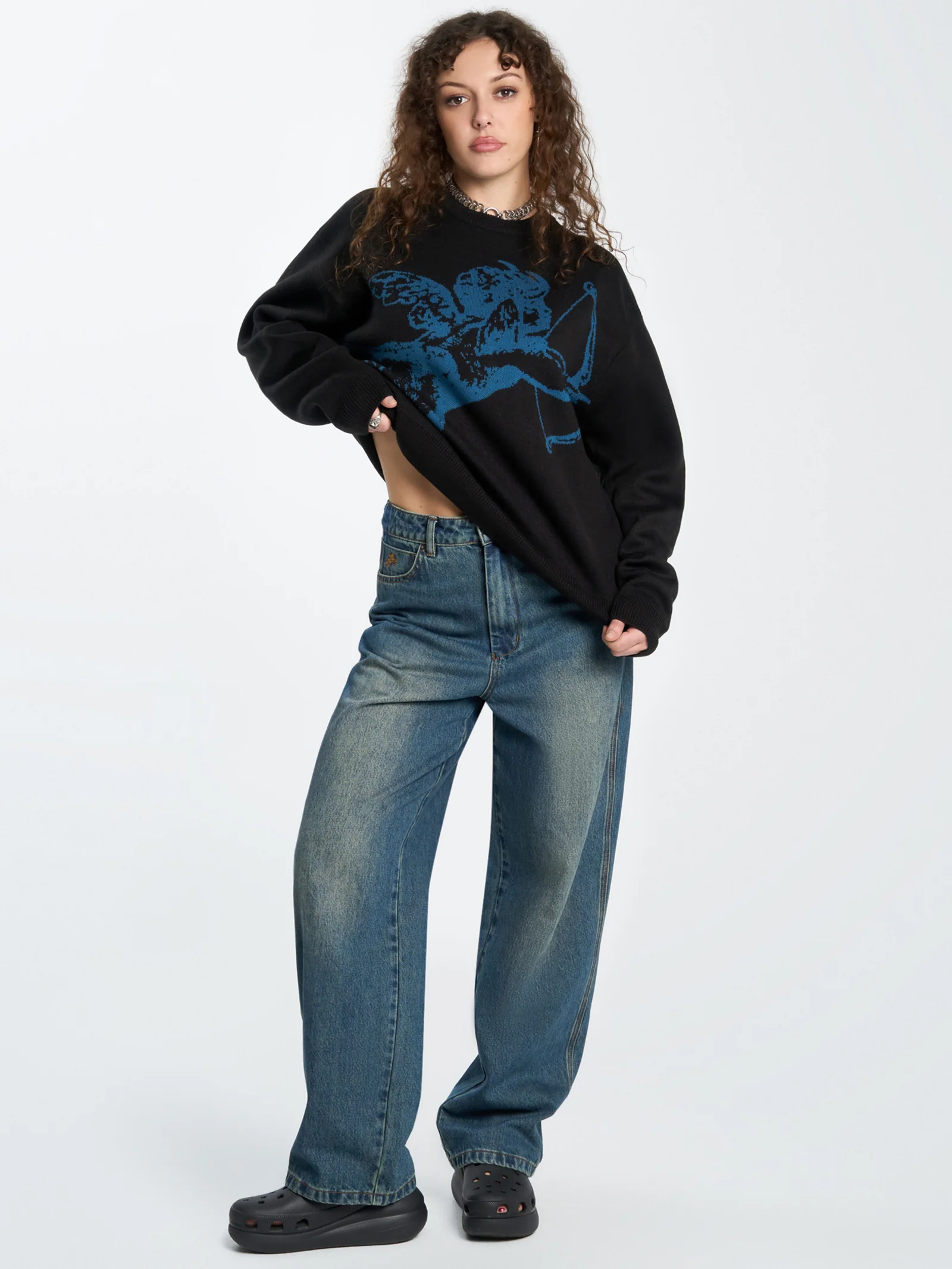 Cherub Box Fit Crew Knit - Image 2
