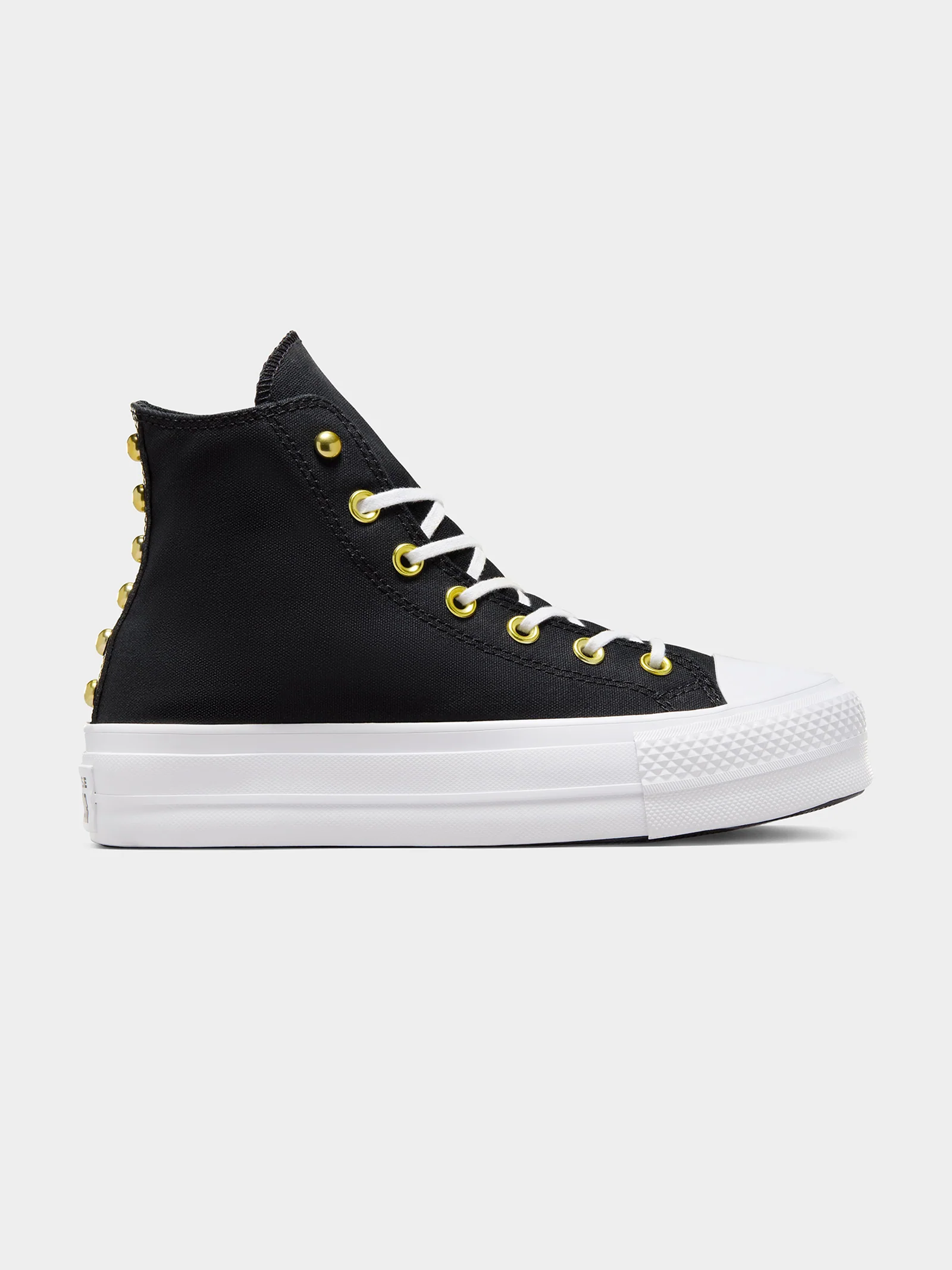 Womens Chuck Taylor All Star Lift Star Studded High Top Sneakers - Image 4