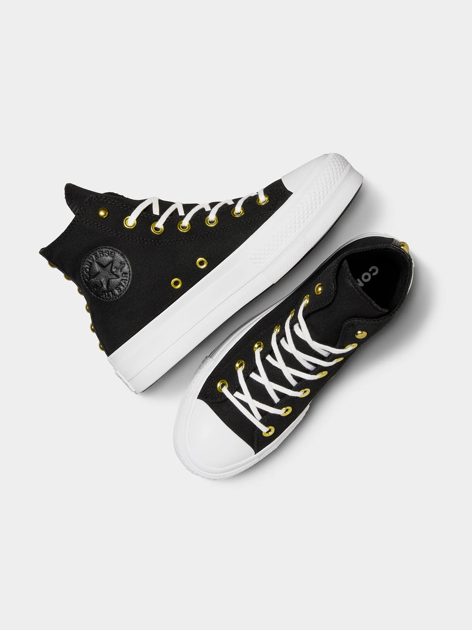 Womens Chuck Taylor All Star Lift Star Studded High Top Sneakers - Image 7
