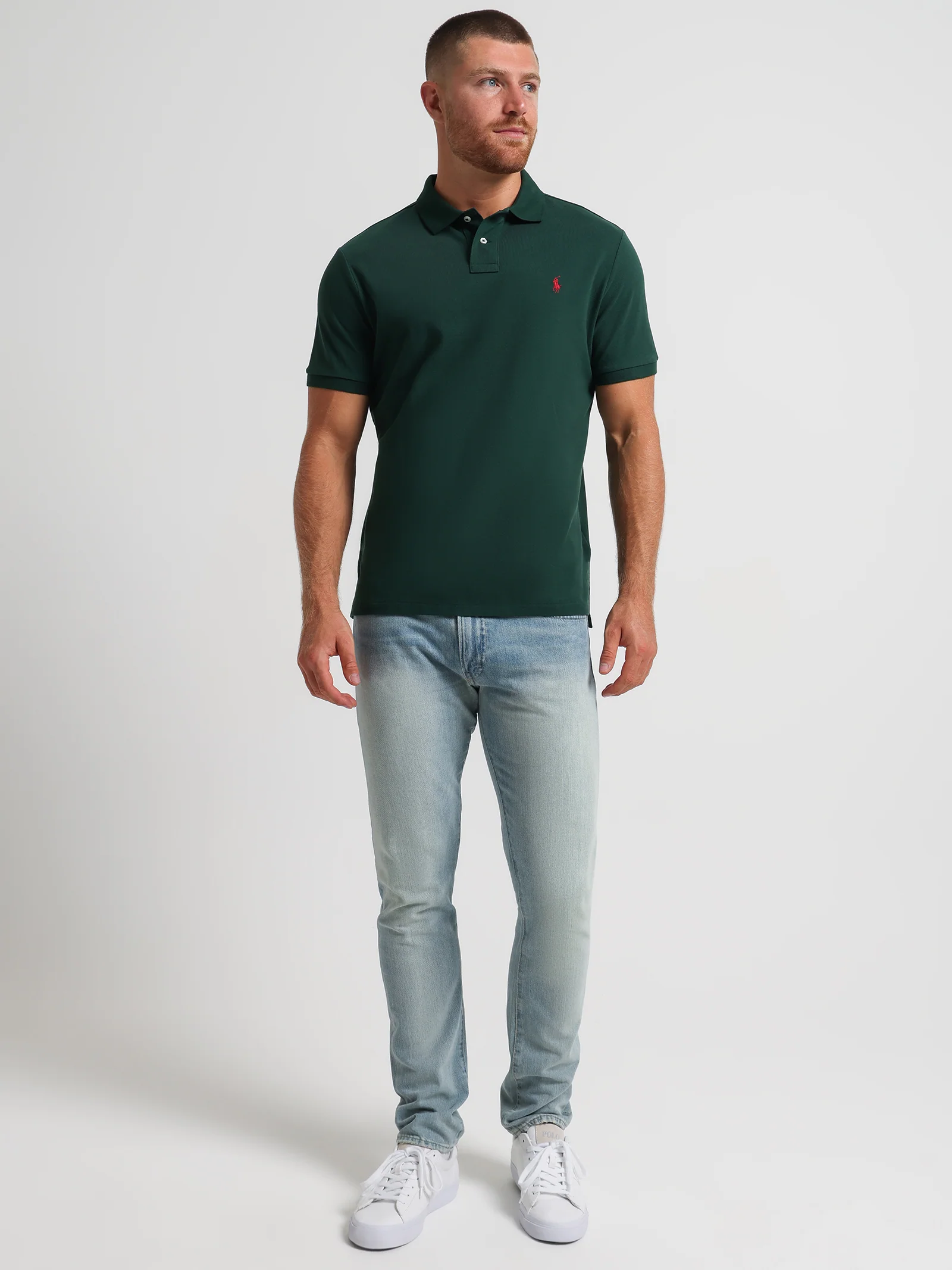 Classic Fit Mesh Polo Shirt - Image 2
