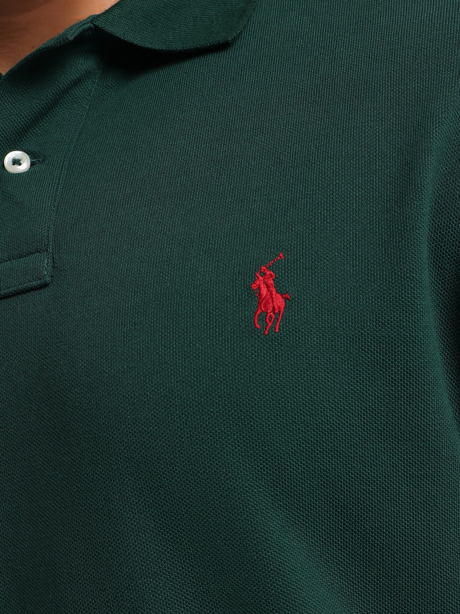 Classic Fit Mesh Polo Shirt - Image 3