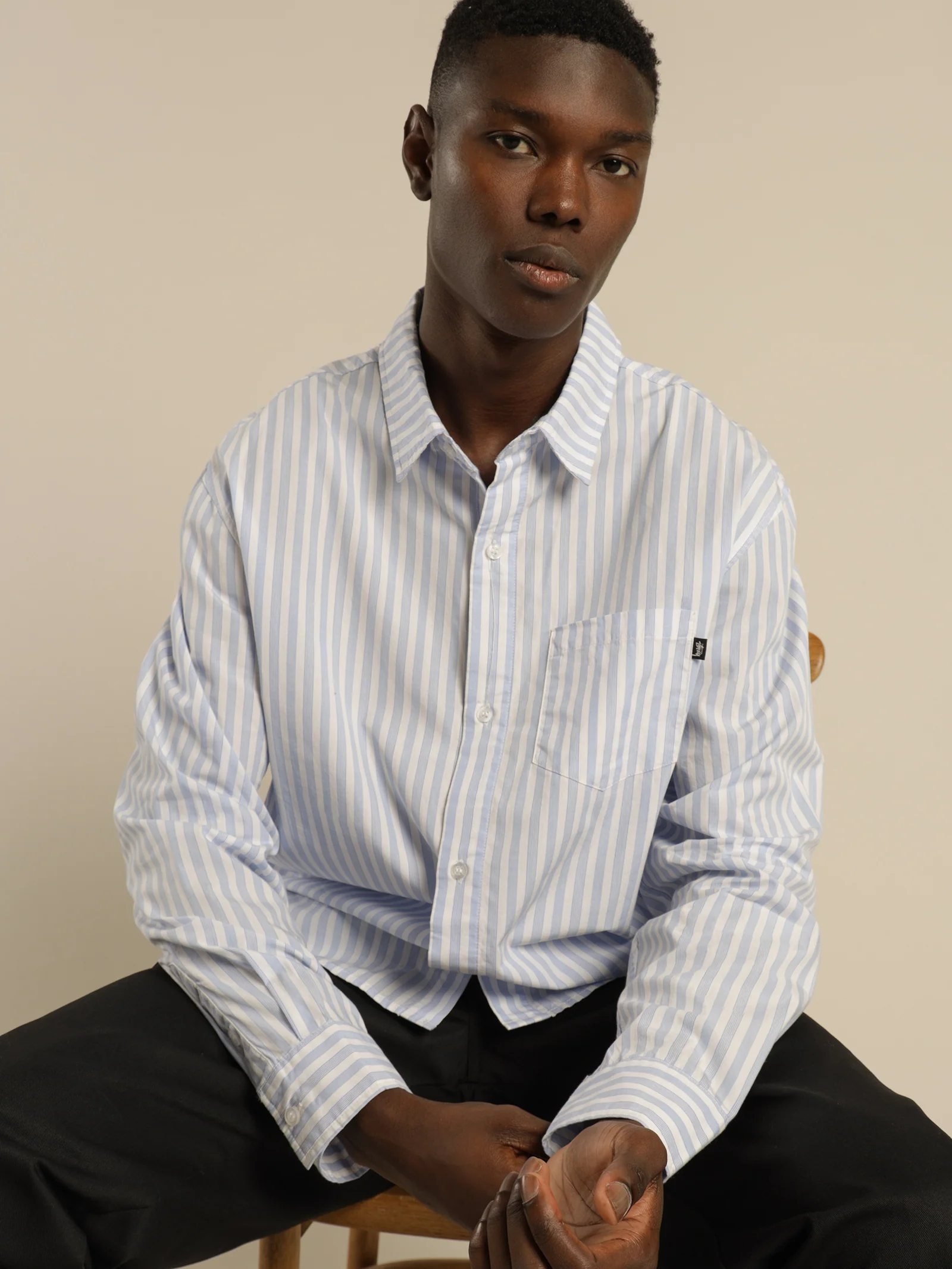 Classic Long Sleeve Stripe Shirt - Image 2