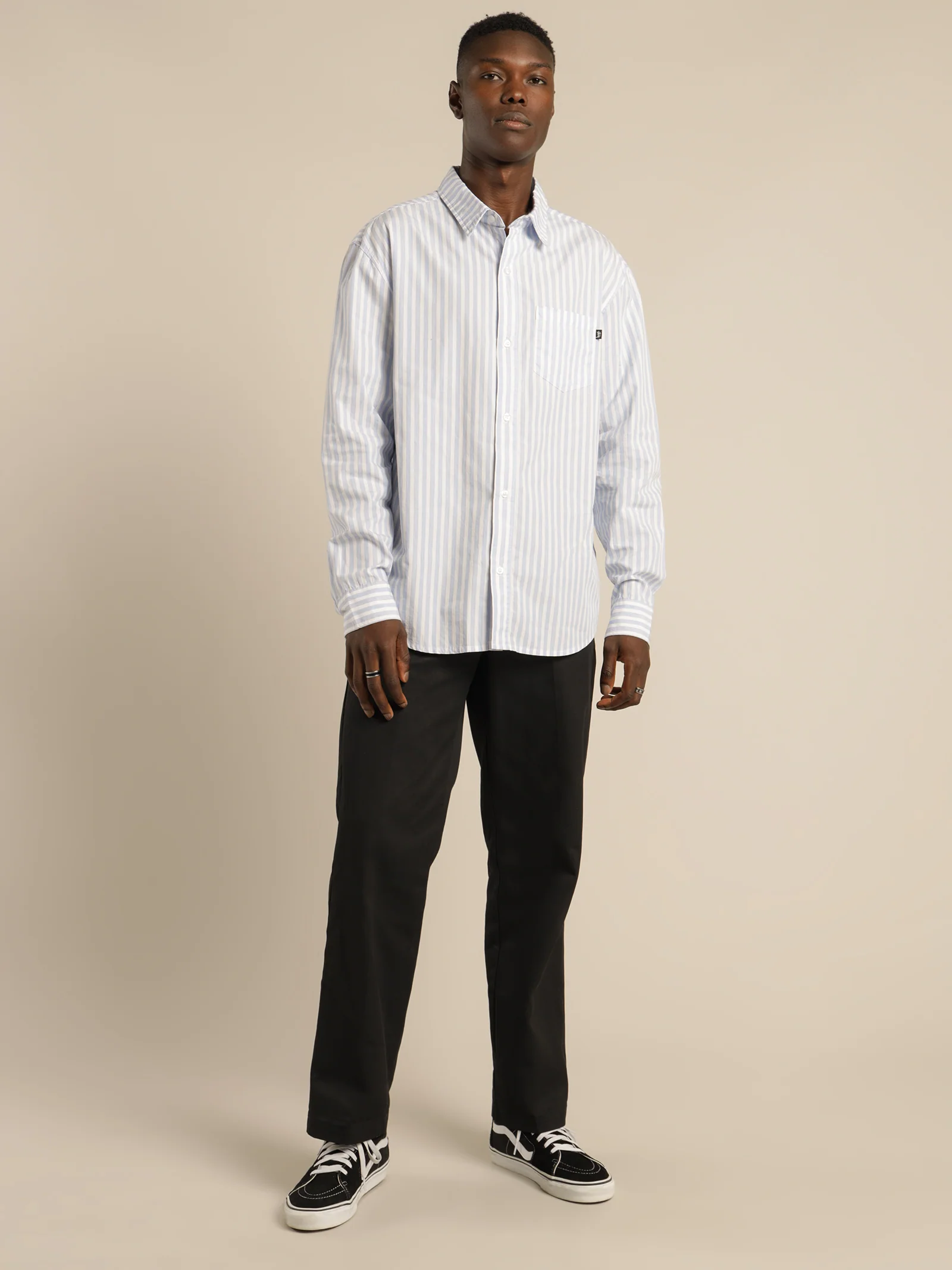 Classic Long Sleeve Stripe Shirt - Image 3