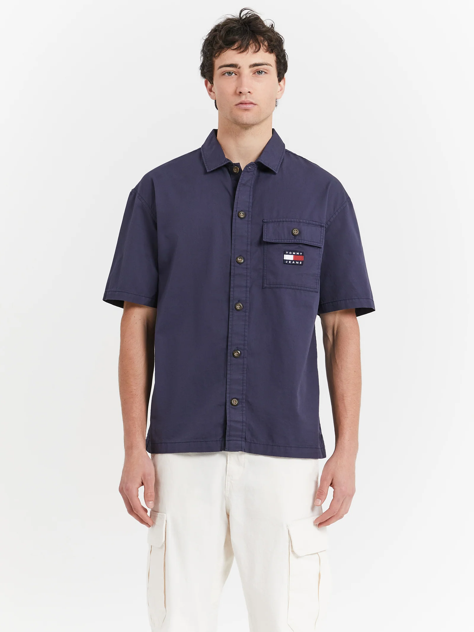 Classic Solid Short Sleeve Overshirt