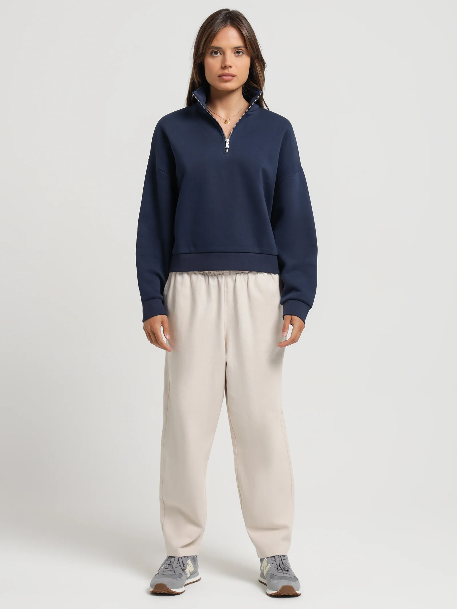 Classic Zip Front Sweater - Image 2