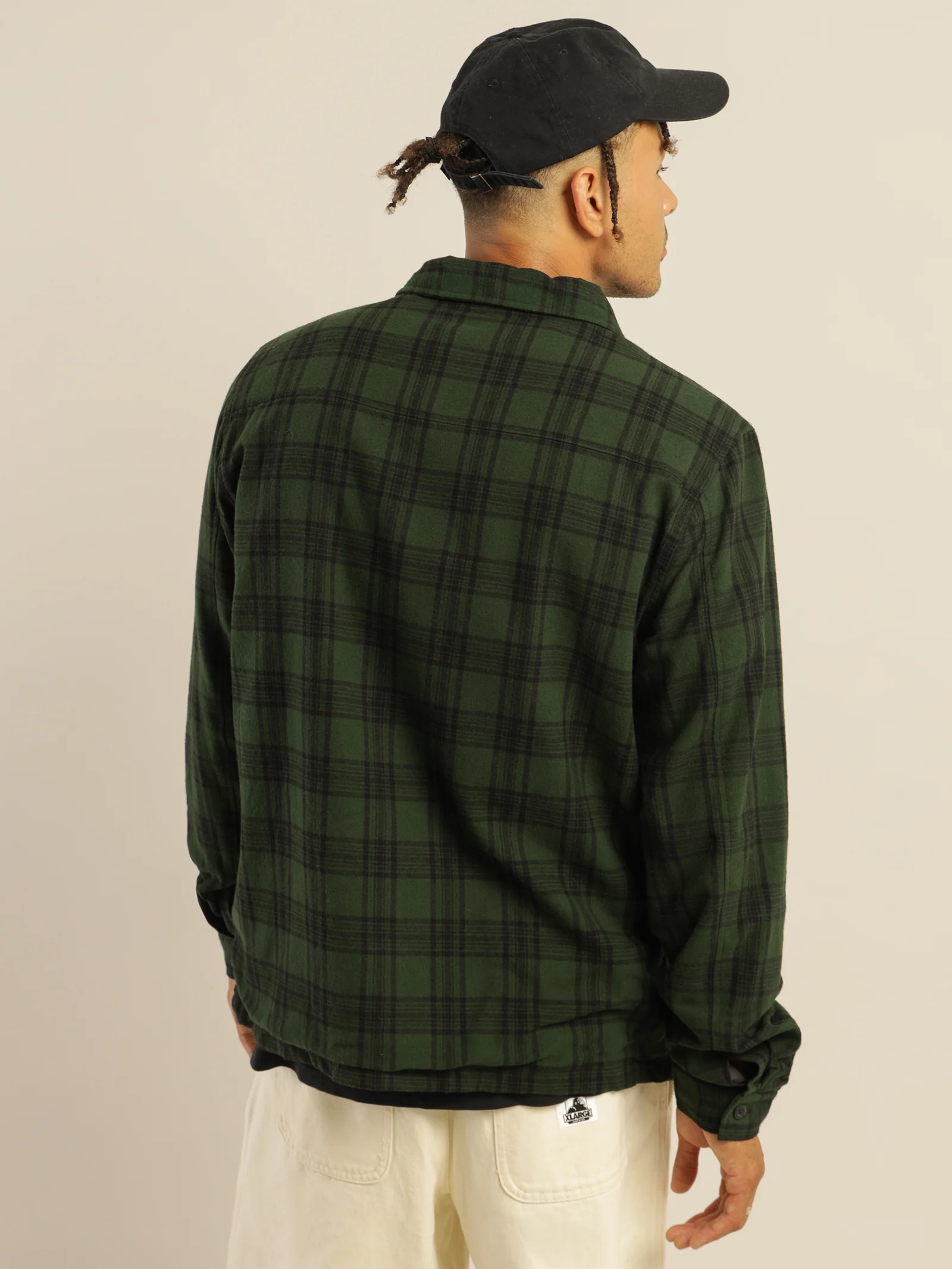 Classic Zip Up Plaid Shirt Jacket - Image 7