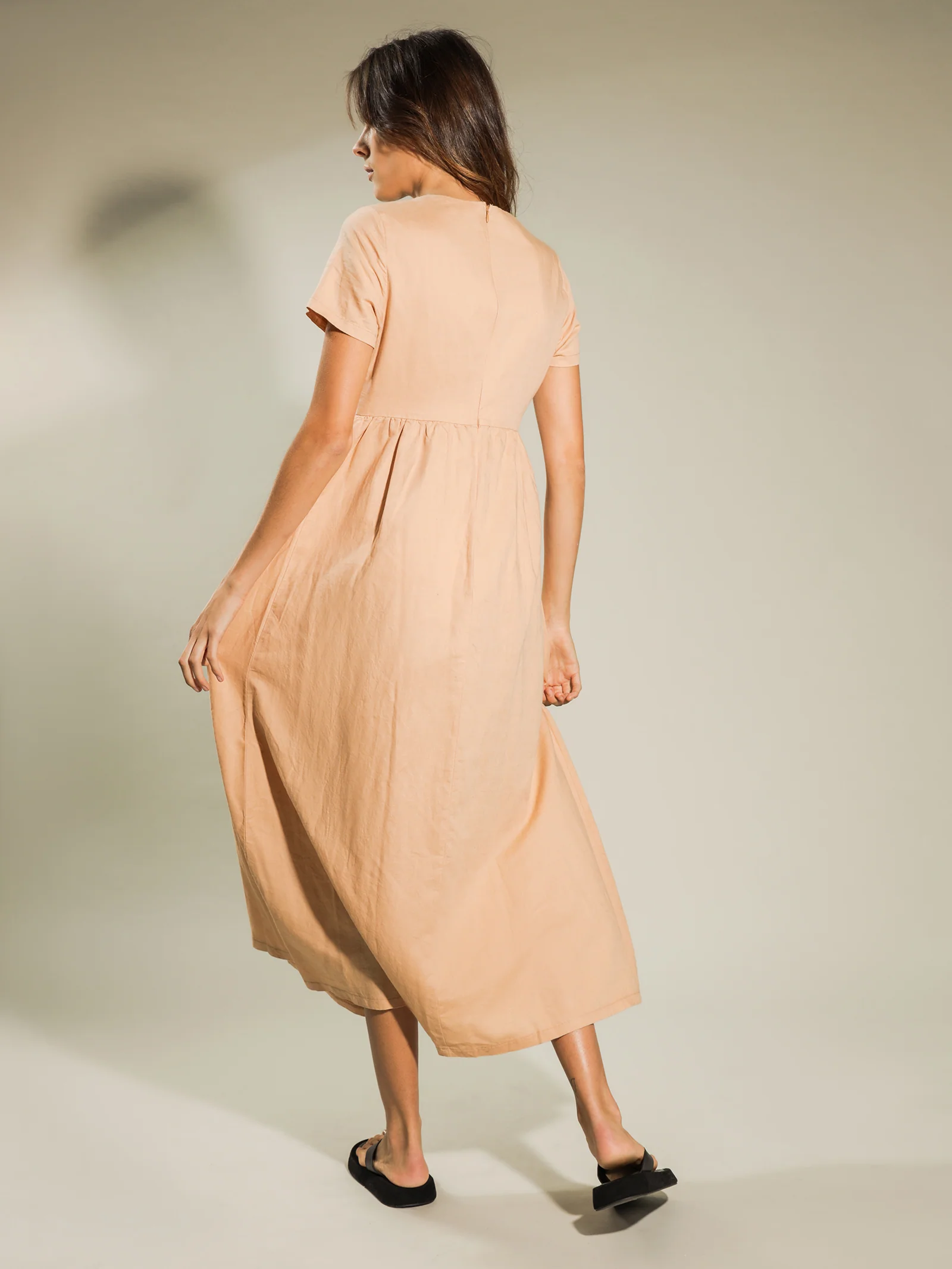 Claudia Linen Maxi Dress - Image 6