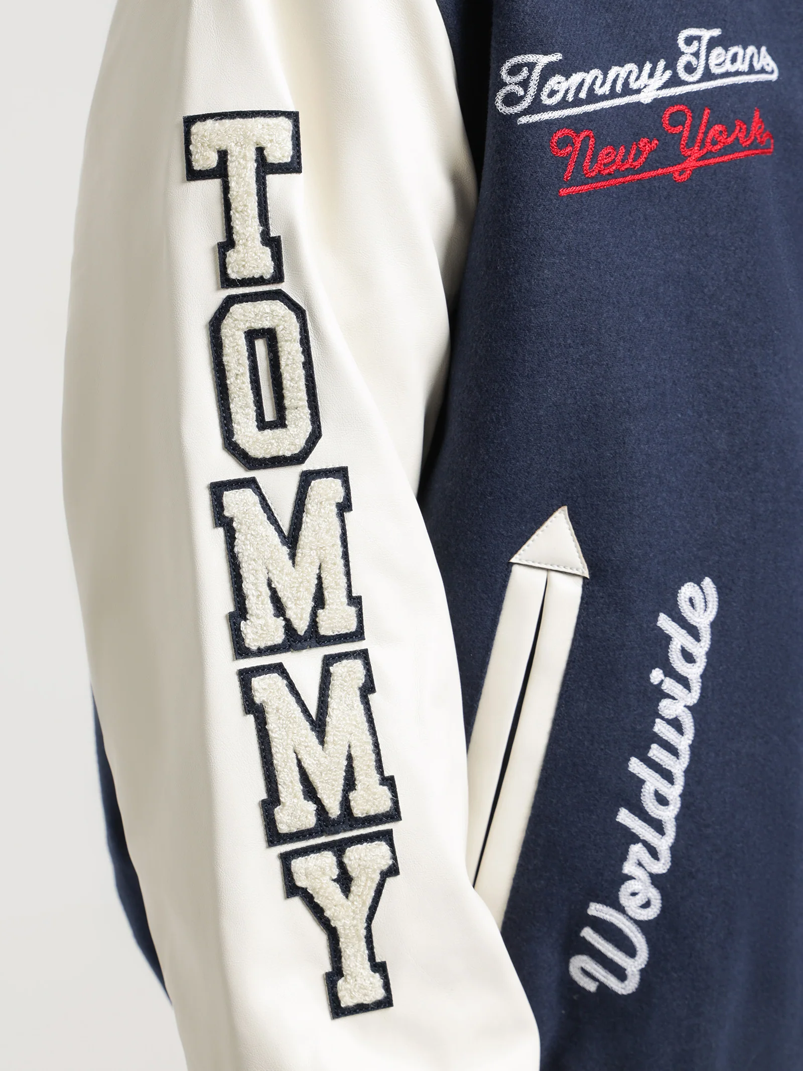 College Relaxed Baseball Letterman Jacket - Image 3