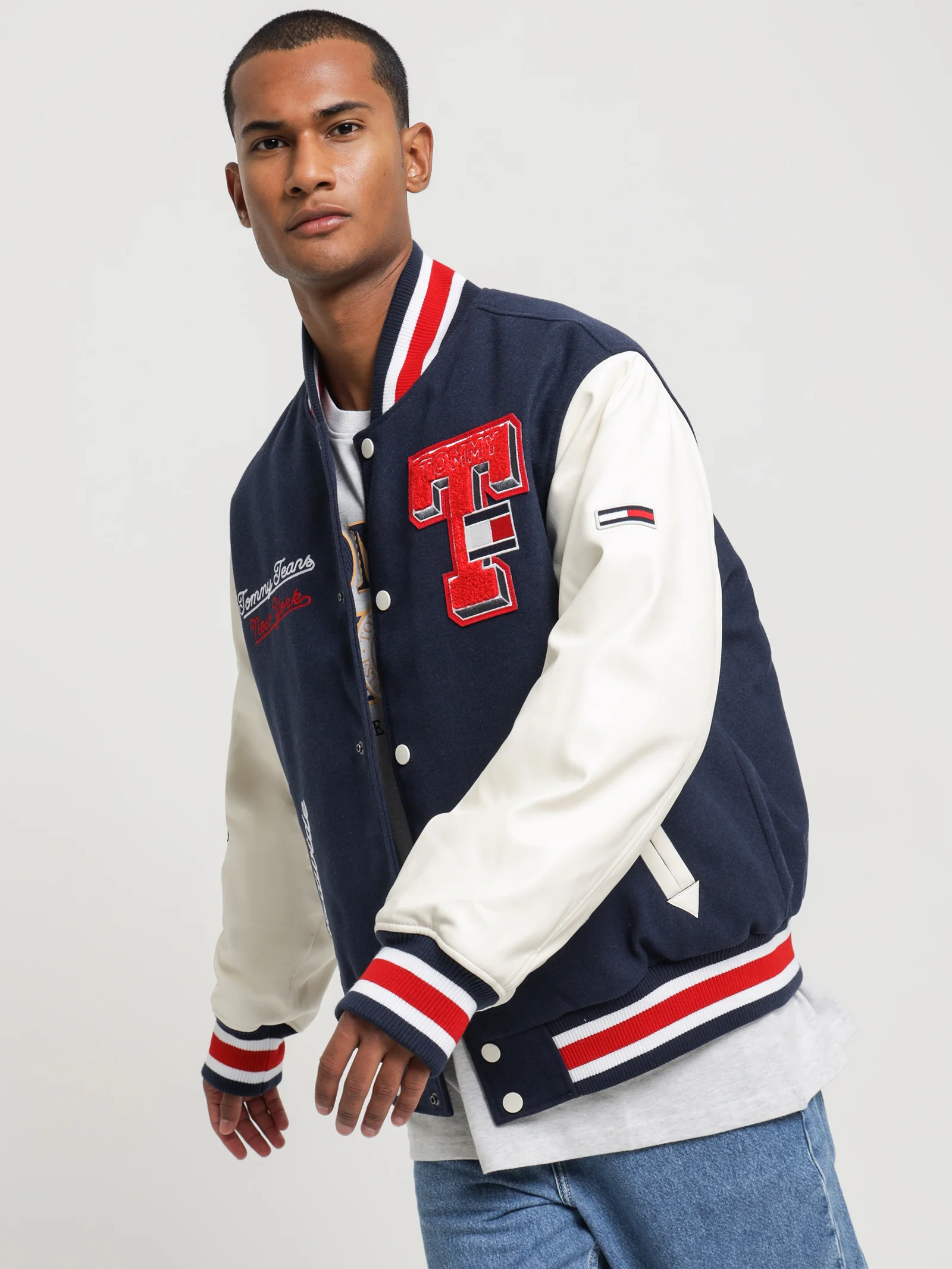 College Relaxed Baseball Letterman Jacket - Image 5