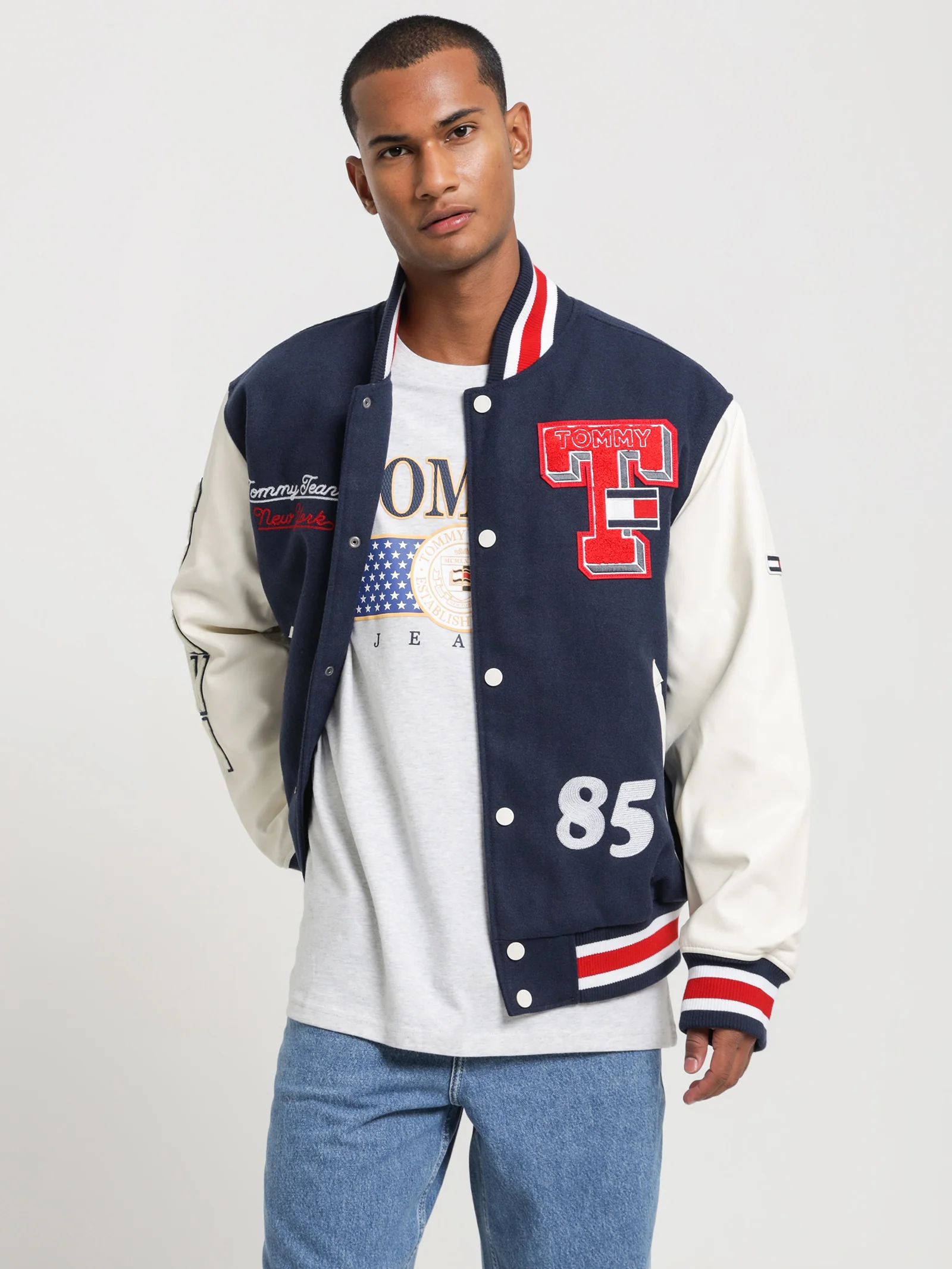 College Relaxed Baseball Letterman Jacket - Image 6