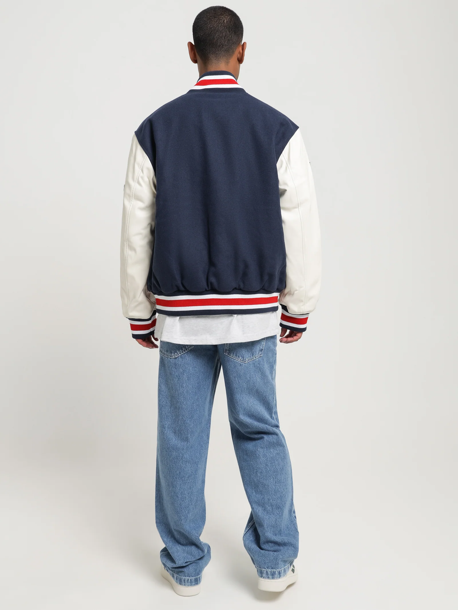 College Relaxed Baseball Letterman Jacket - Image 7