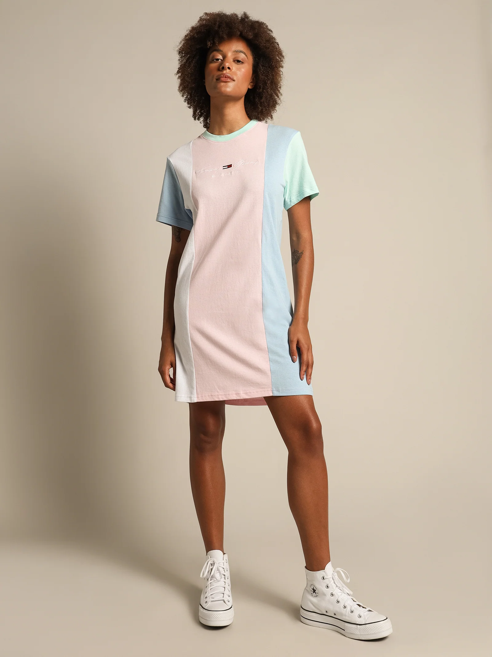 Color Block T-Shirt Dress - Image 5