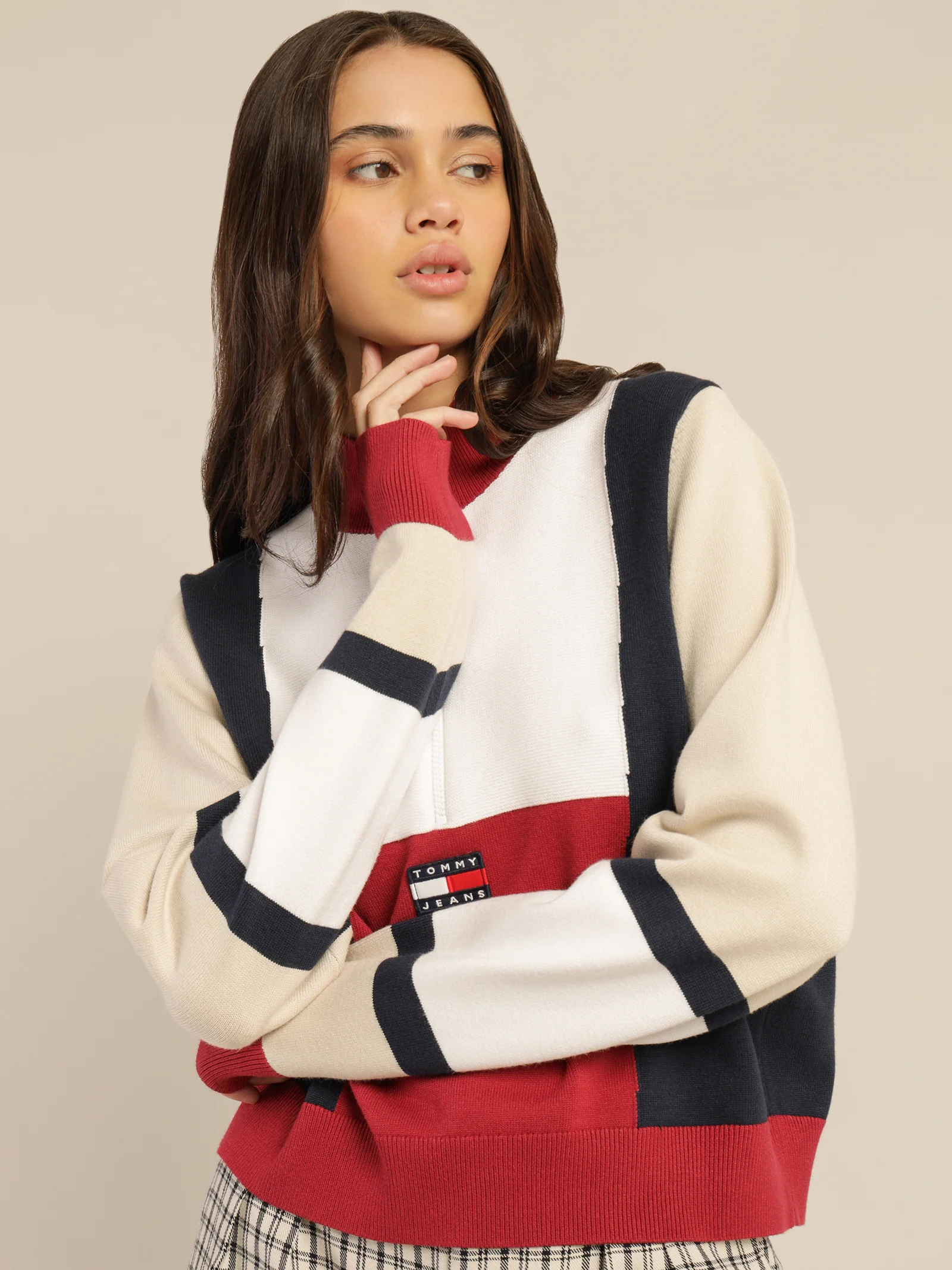Colour-Blocked Half-Zip Jumper - Image 3