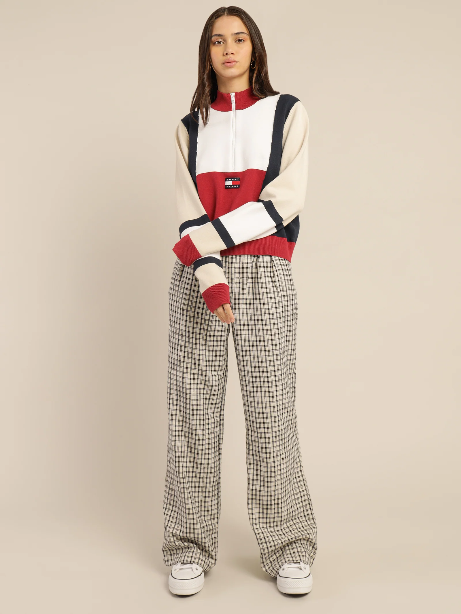 Colour-Blocked Half-Zip Jumper - Image 5