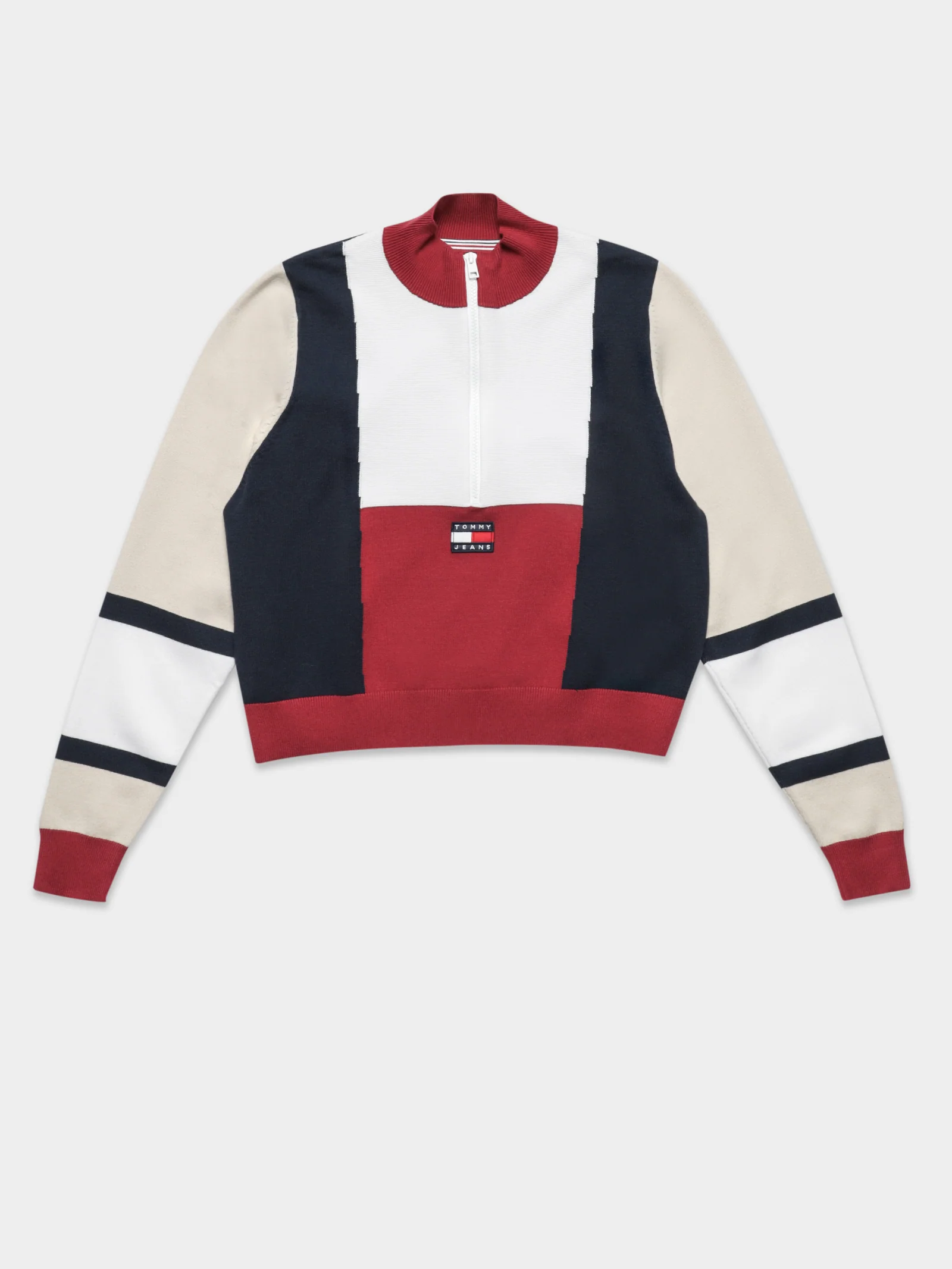 Colour-Blocked Half-Zip Jumper - Image 7