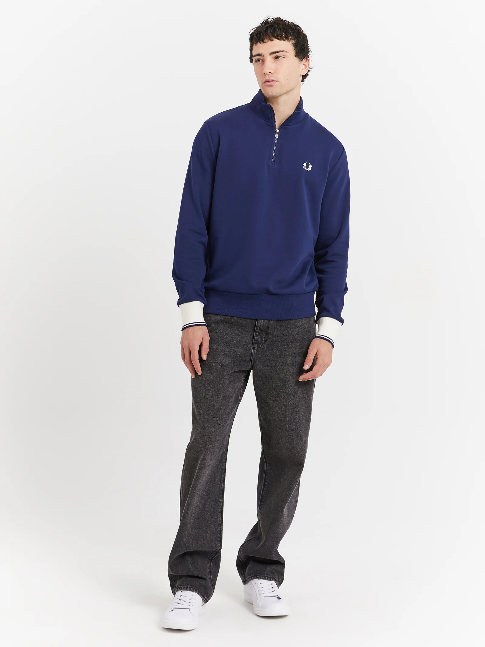 Contrast Cuff Laurel Half Zip - Image 2