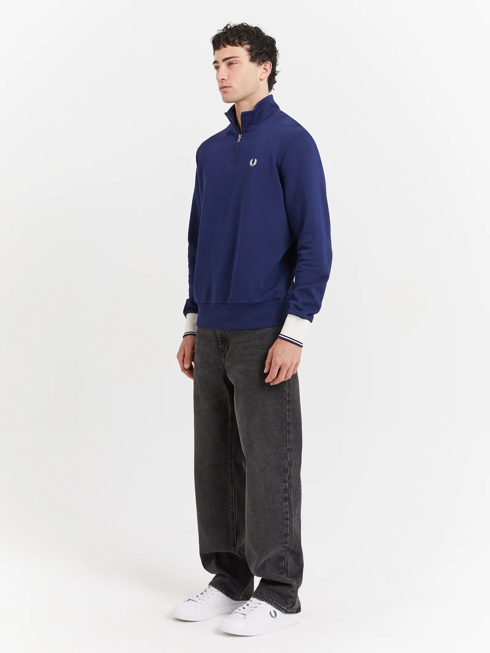 Contrast Cuff Laurel Half Zip - Image 4