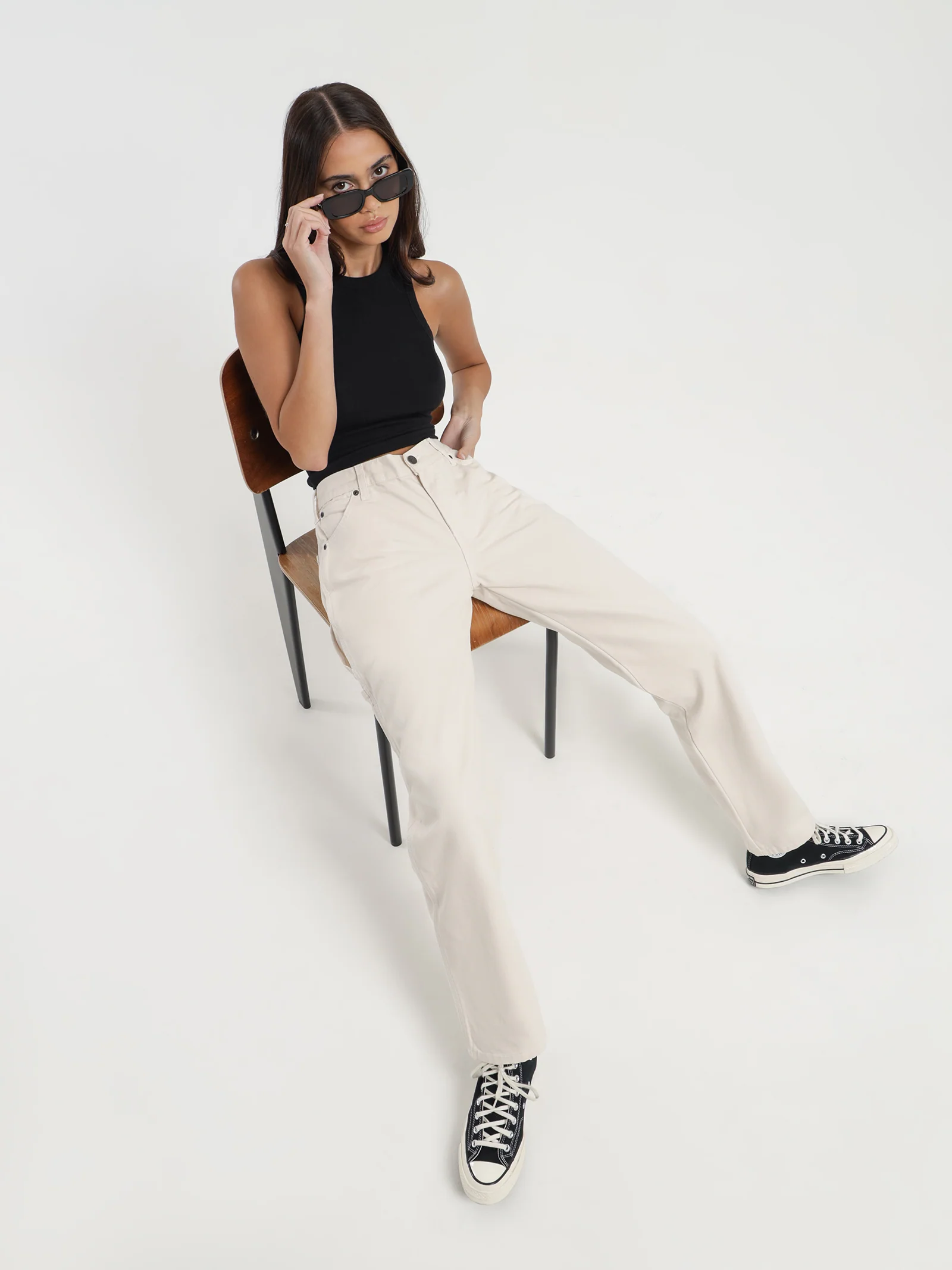 Contrast Low Rider Chinos - Image 2