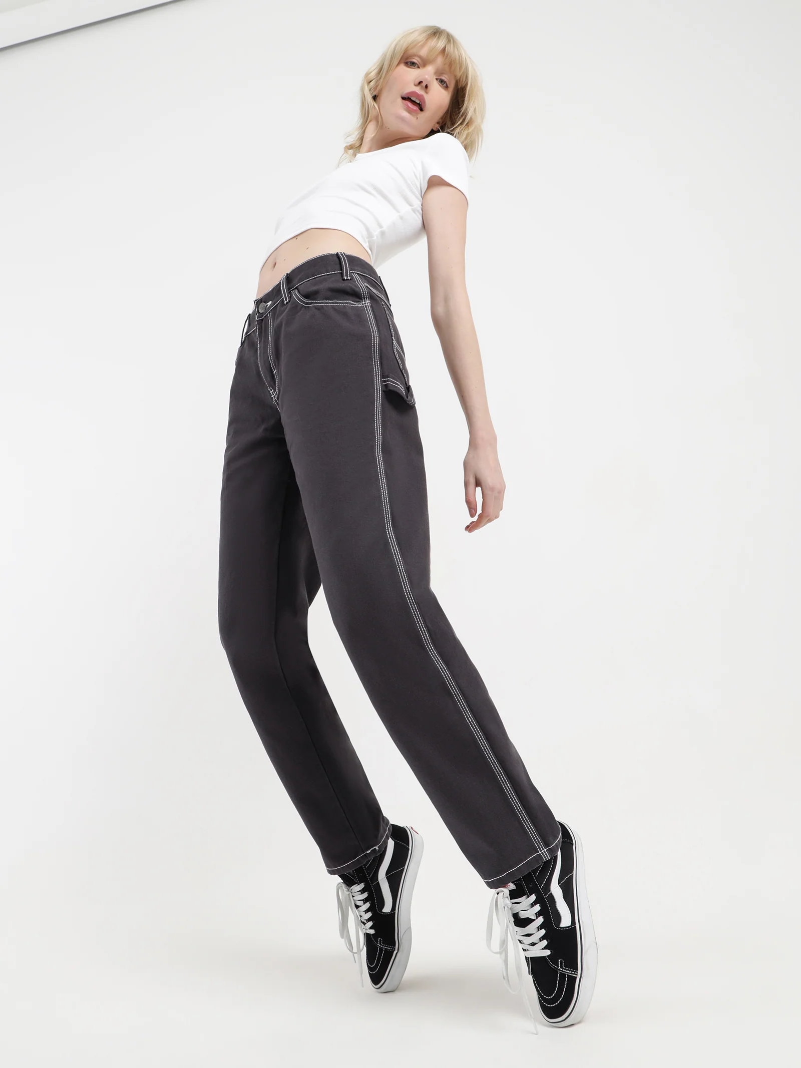 Contrast Low Rider Chinos - Image 2