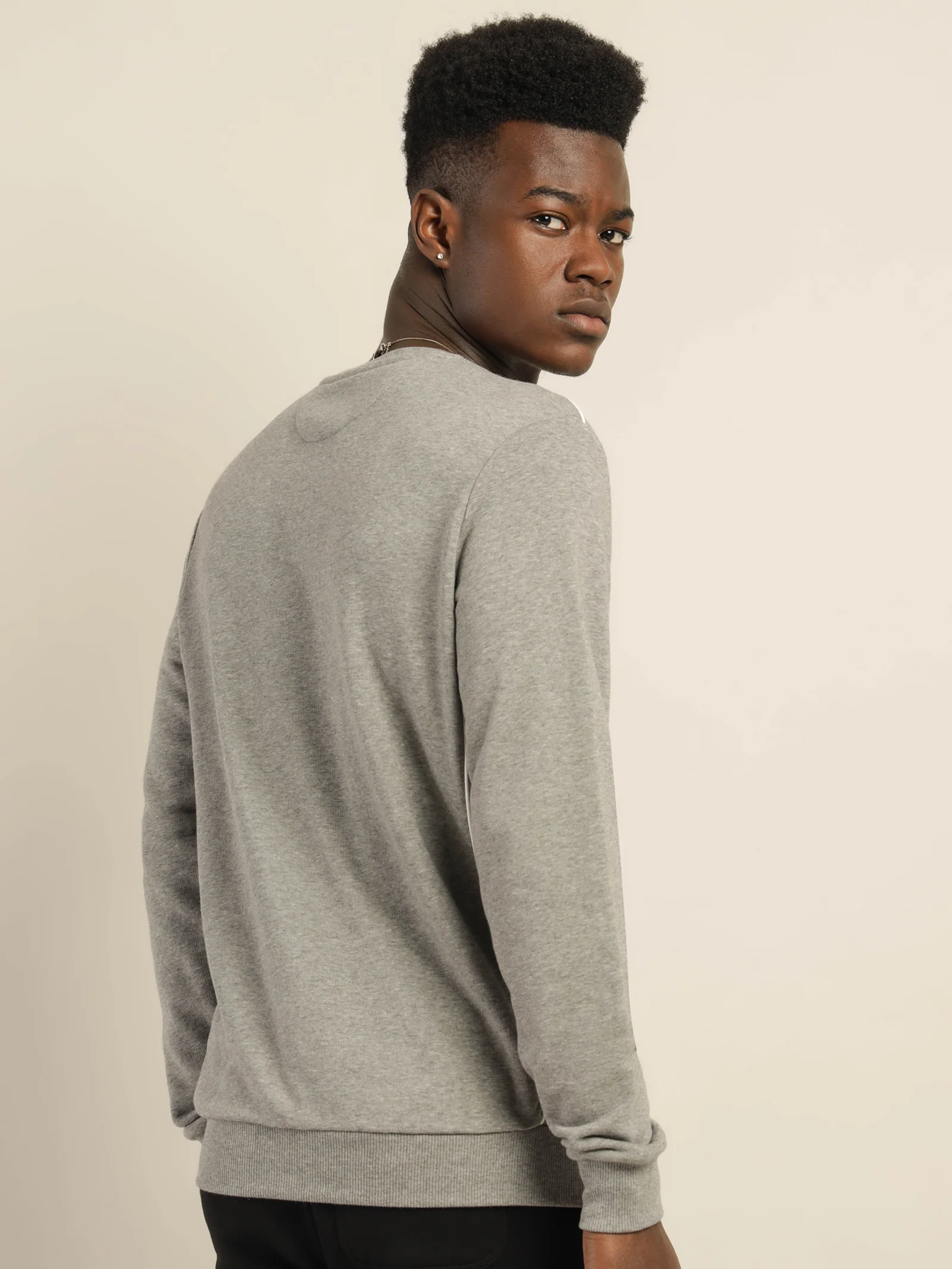 Contrast Piping Crew Neck Sweater - Image 7