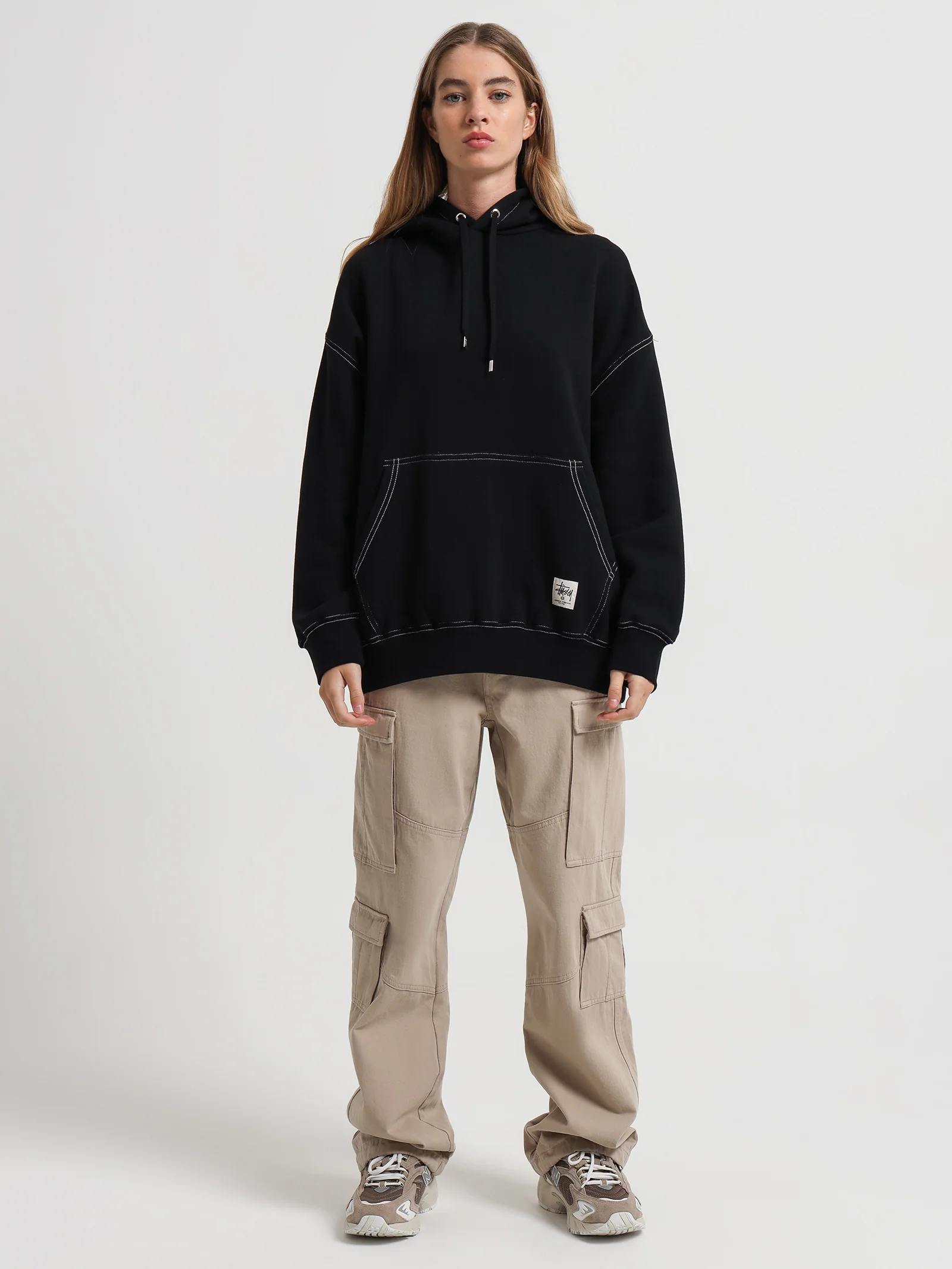 Contrast Stitch Oversized Hoodie - Image 2