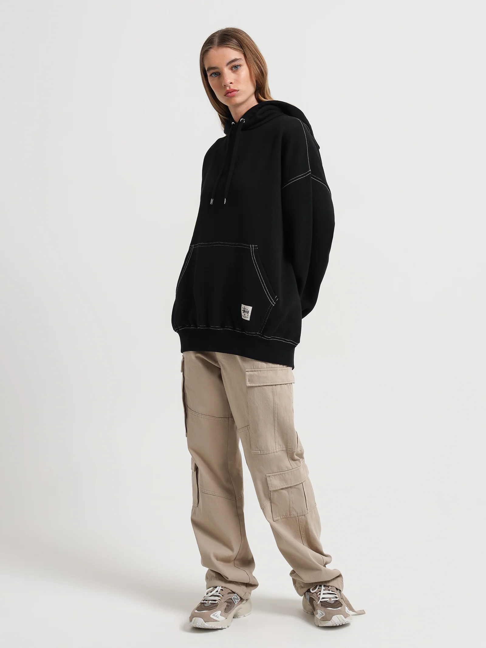 Contrast Stitch Oversized Hoodie - Image 4
