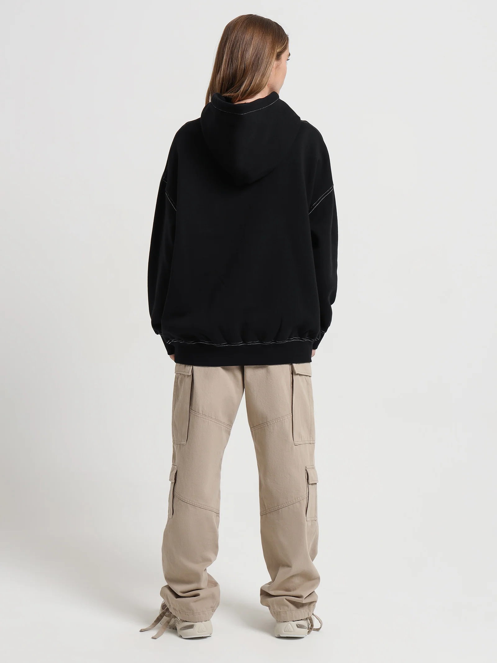 Contrast Stitch Oversized Hoodie - Image 5