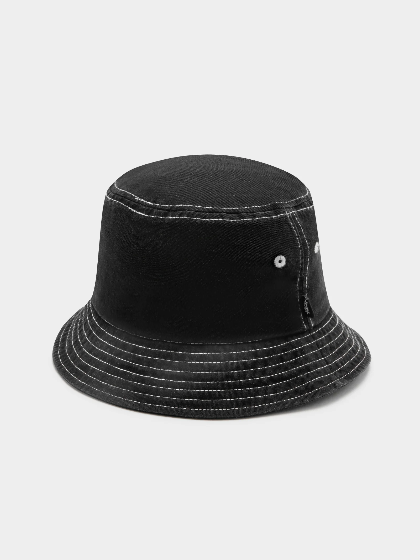 Contrast Topstitch Bucket Hat - Image 3