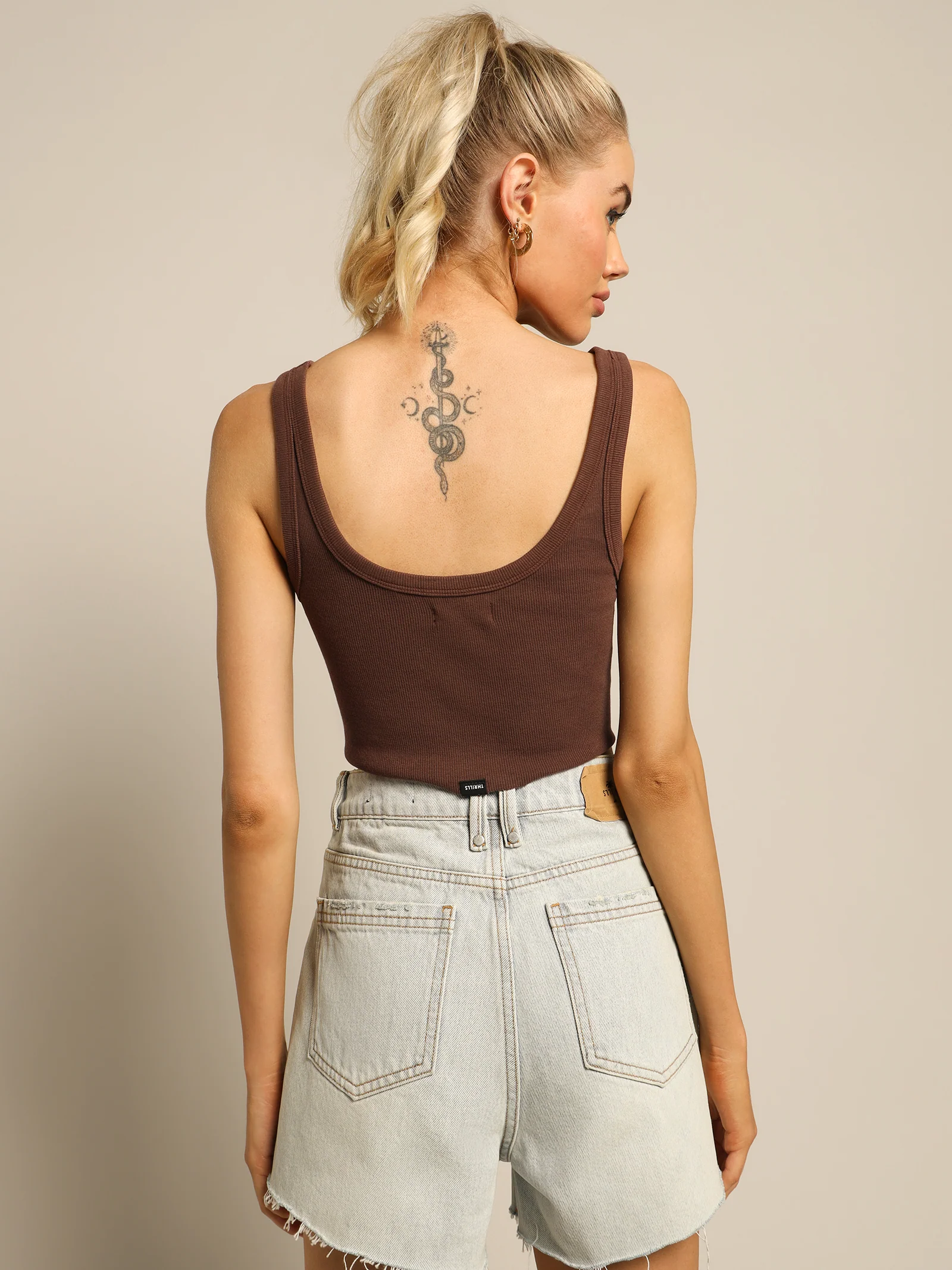 Contrasting Stack Crop Retro Tank - Image 5