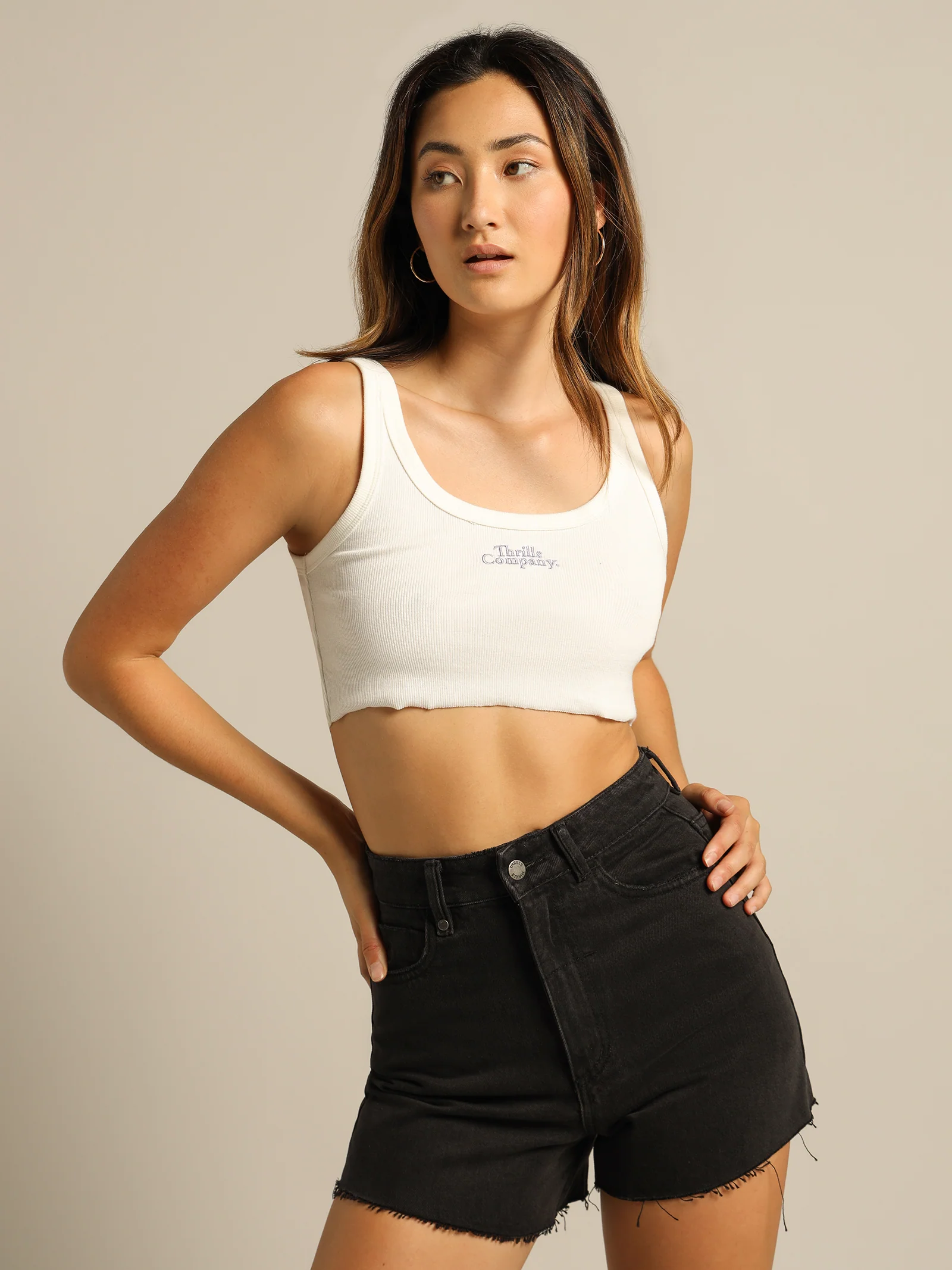 Contrasting Stack Crop Retro Tank - Image 4